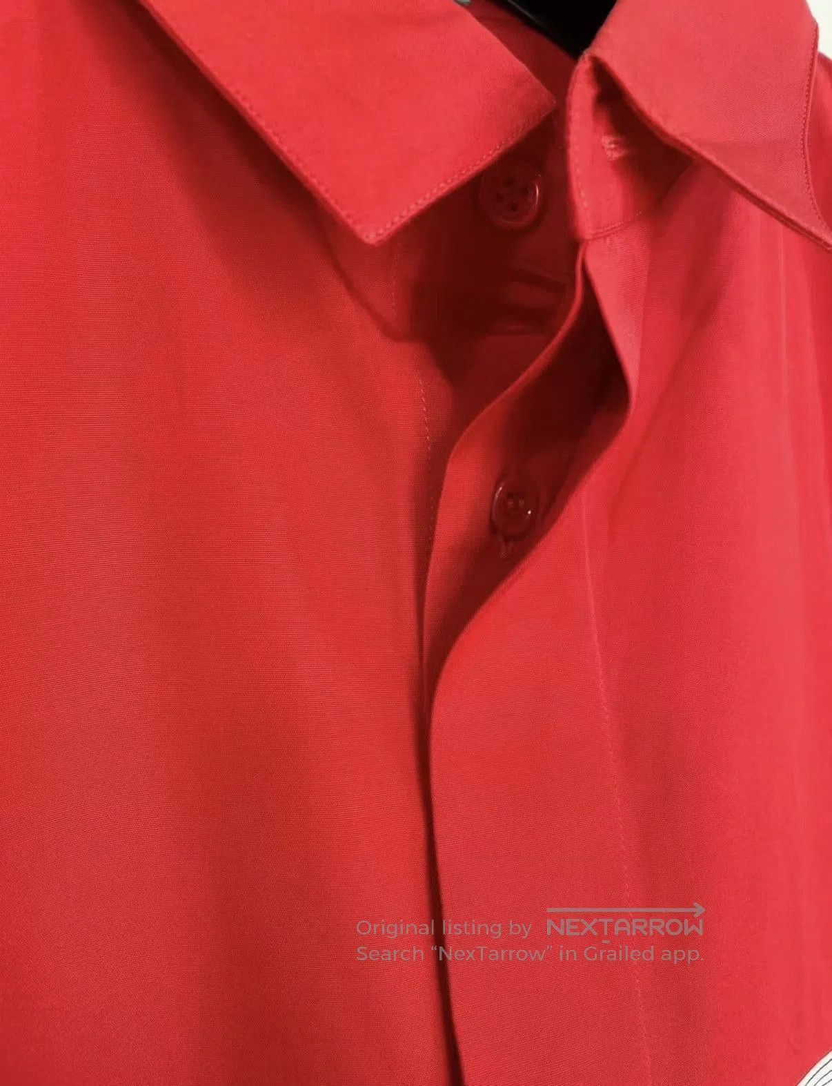 Dior Red Short Sleeve Button-Up Shirt with Stripe. Size US M / EU 48-50 / 2 - 4 Thumbnail