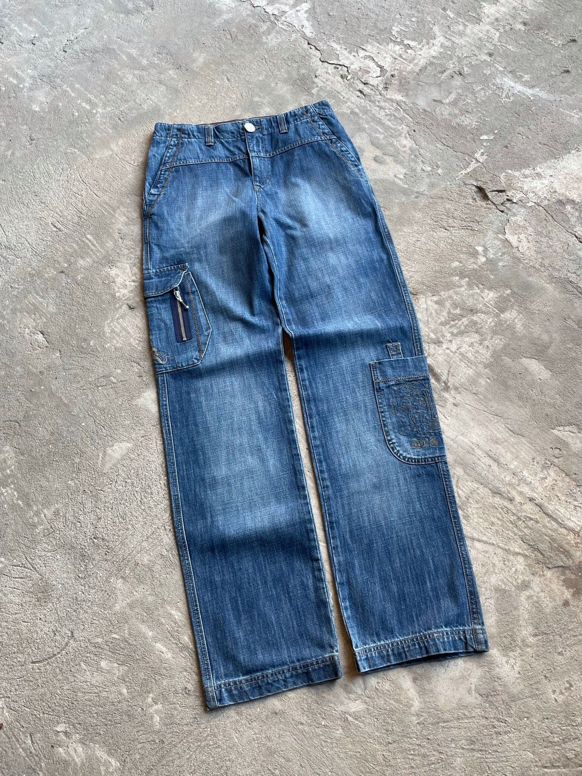 Japanese Brand Vintage Japanese Baggy Washed Carpenter Pants JNCO Style Size US 32 / EU 48 - 3 Thumbnail