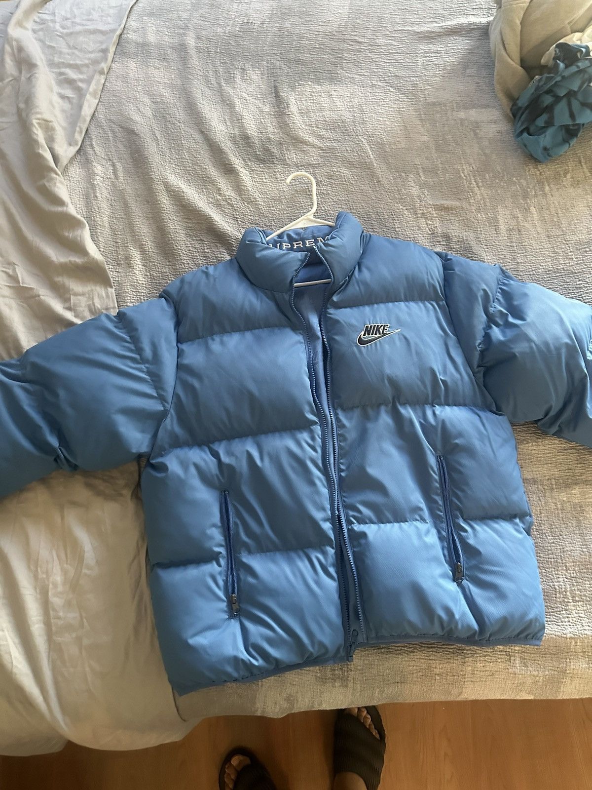 image of Supreme Nike Puffer in Blue, Men's (Size Large)