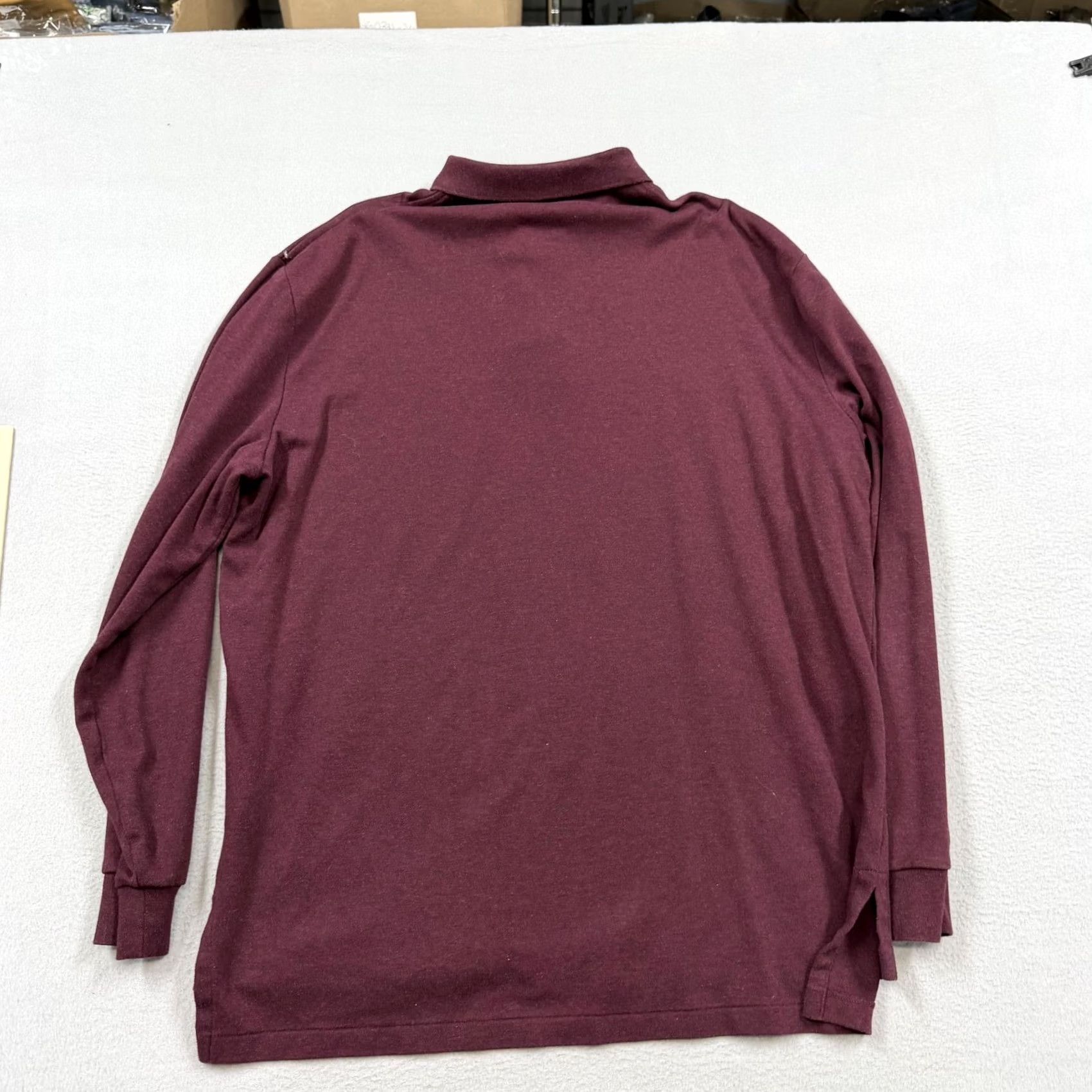 Polo Ralph Lauren Polo Shirt Mens XL Red Solid Knit Cotton Polo by Ralph Lauren Long Sleeve Size US XL / EU 56 / 4 - 4 Thumbnail