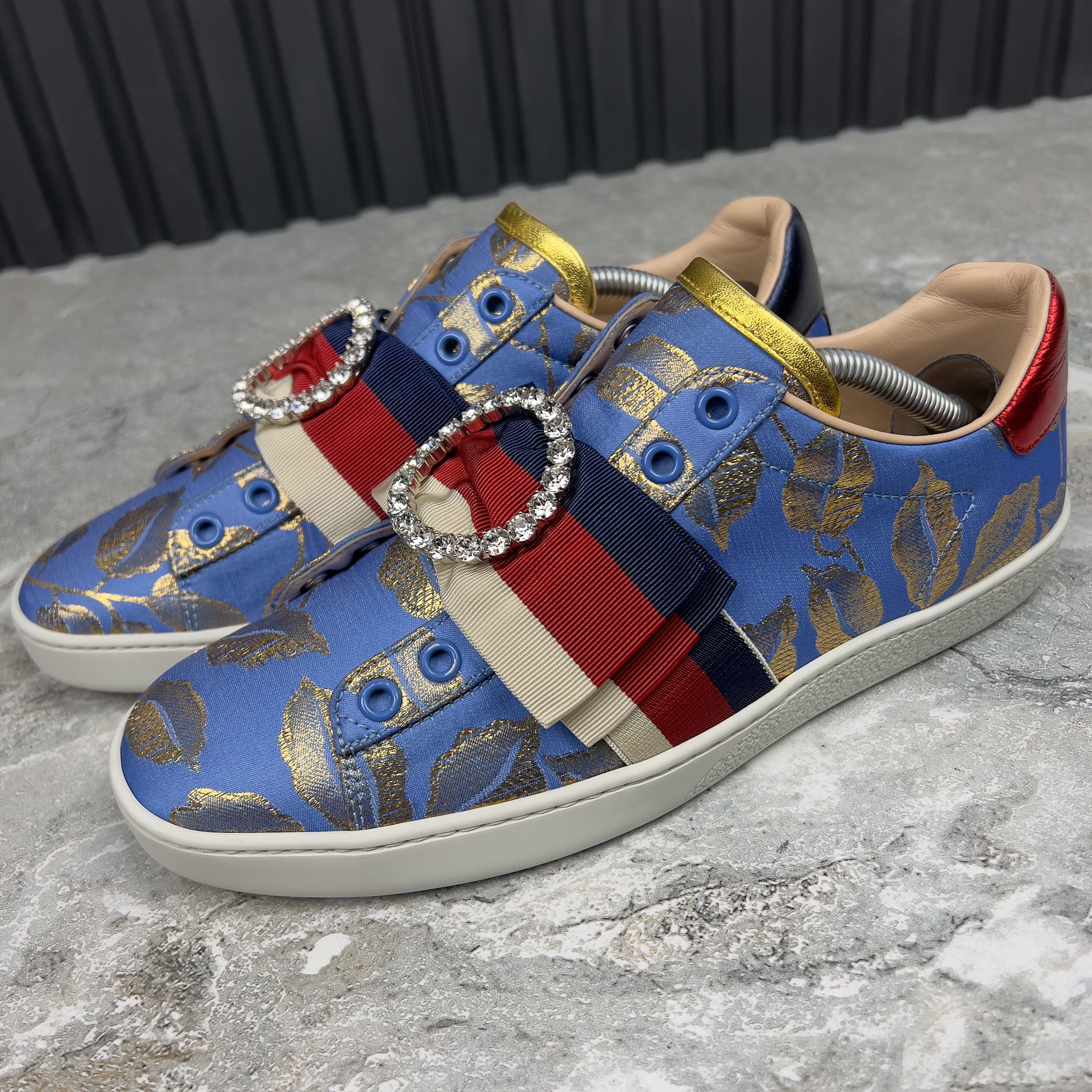 Gucci GUCCI Ace Sneakers Crystal Sylvie Lace Size US 7.5 / IT 37.5 - 2 Thumbnail