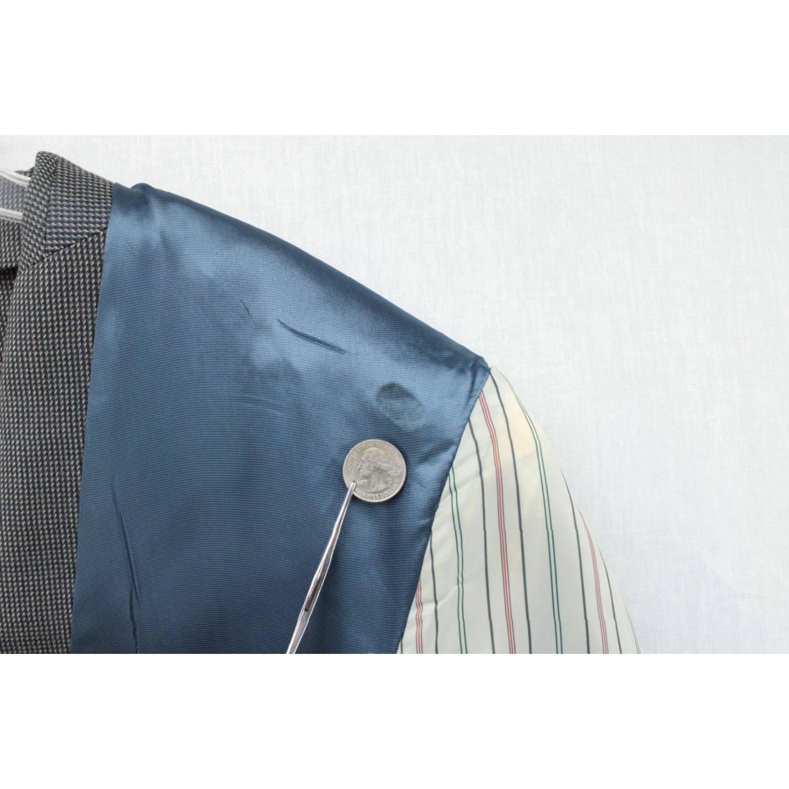 Ralph Lauren VINTAGE Ralph Lauren Blazer Men's 44L Gray Silk Wool Sport Jacket Union Preppy Office Size 44R - 2 Thumbnail