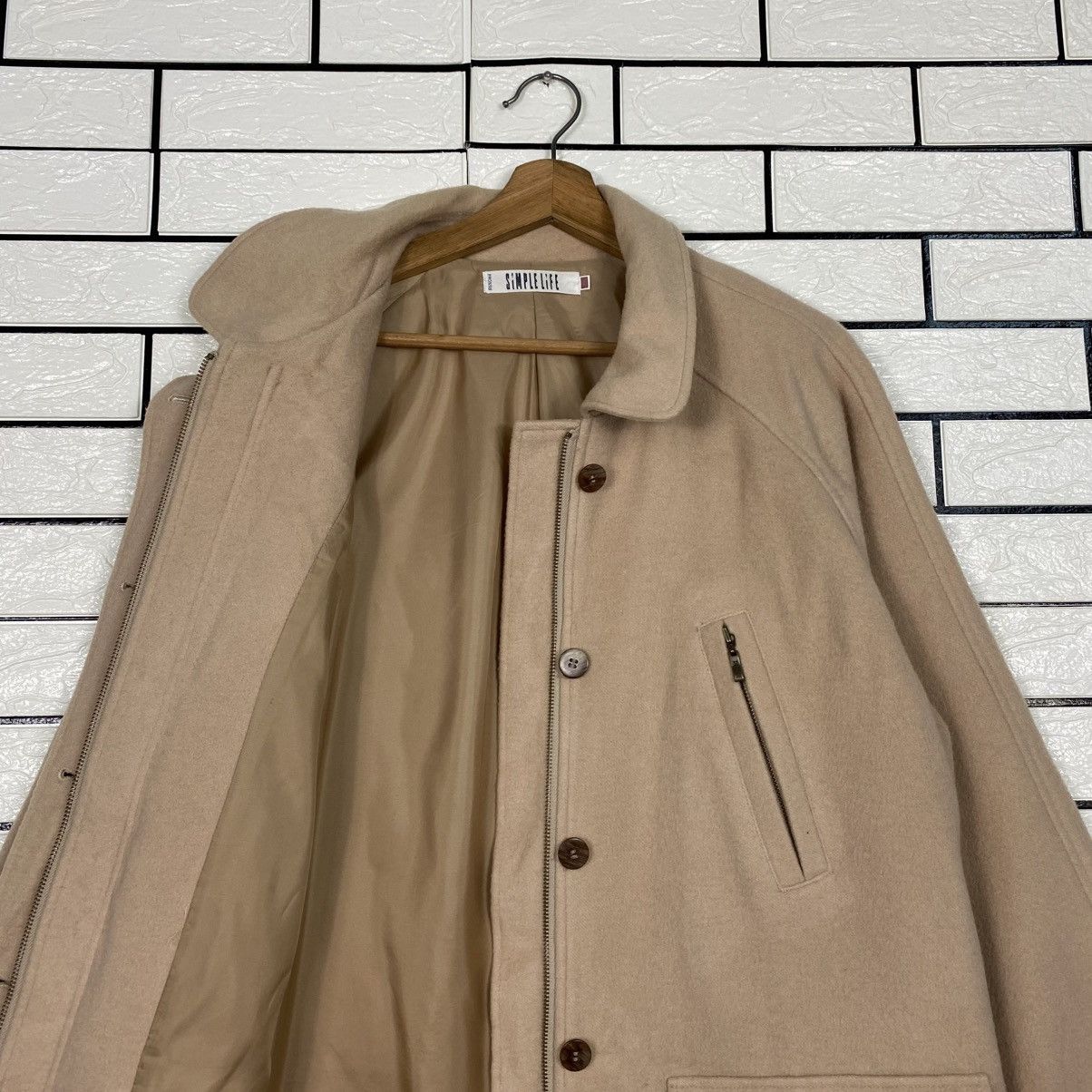 Issey Miyake 📌Vintage Long Jacket Wool Simple Life Japan Made Size US M / EU 48-50 / 2 - 14 Thumbnail
