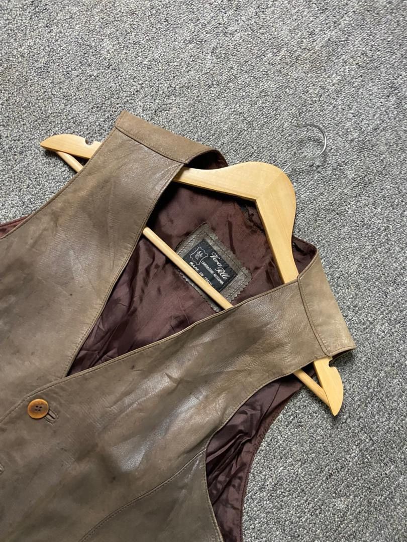 Japanese Brand Vera Pelle Lavorazione Leather Vest (193) Size US XS / EU 42 / 0 - 7 Thumbnail