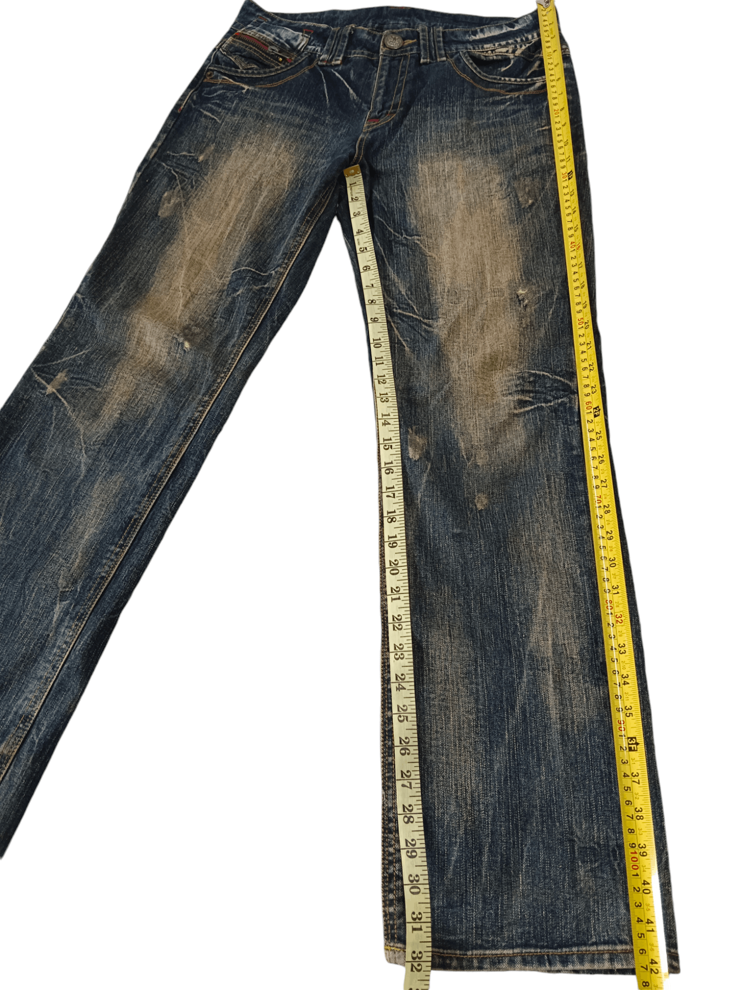If Six Was Nine 💥Original Jeans💥 Mudmax Distressed Denim Size US 33 - 12 Thumbnail