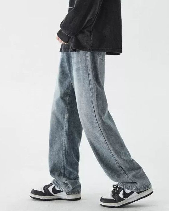 Japanese Brand Retro men's loose-fitting work jeans Size US 32 / EU 48 - 4 Thumbnail