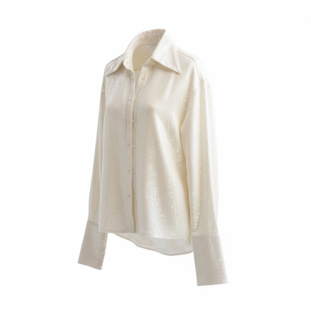 Theophilio Sequin button down shirt Size US XL / EU 56 / 4 - 1 Thumbnail
