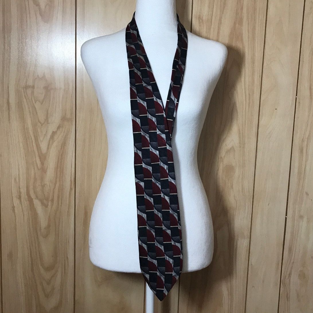 Haggar Haggar Clothing Co Vintage Geometric Silk Necktie Size ONE SIZE - 2 Thumbnail