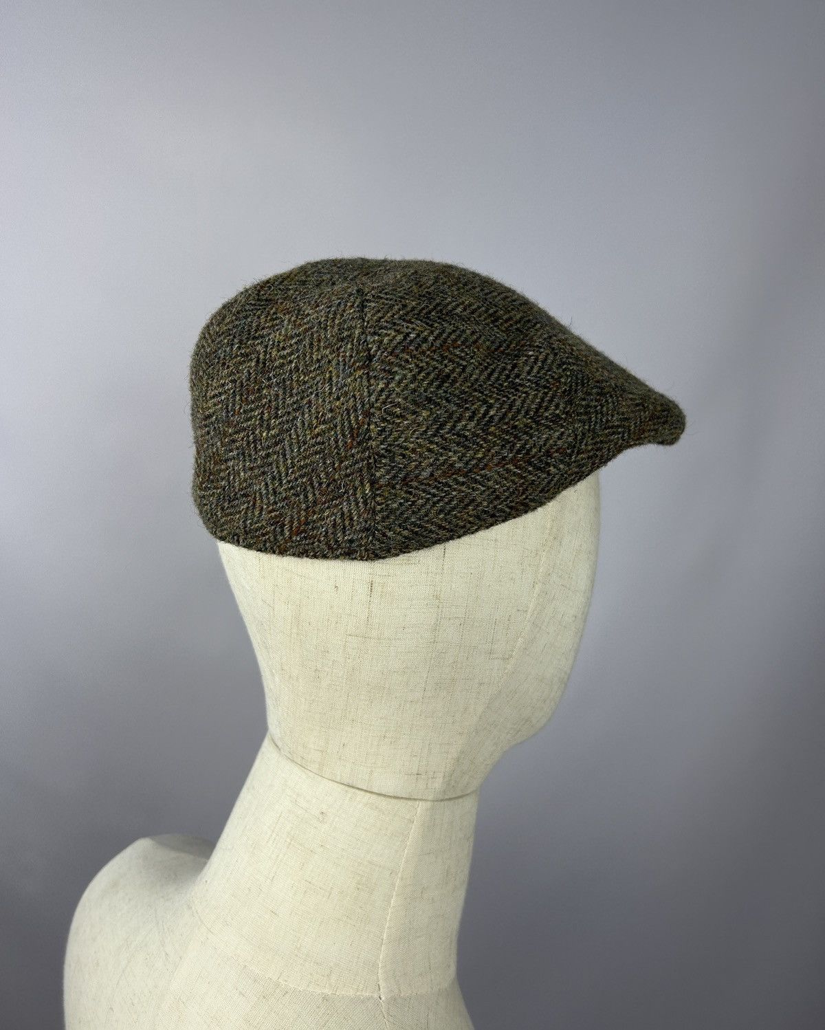 Designer × Harris Tweed Failsworth Stornoway Harris Tweed Flat Cap Wool 58CM 7 1/8 Size ONE SIZE - 5 Thumbnail