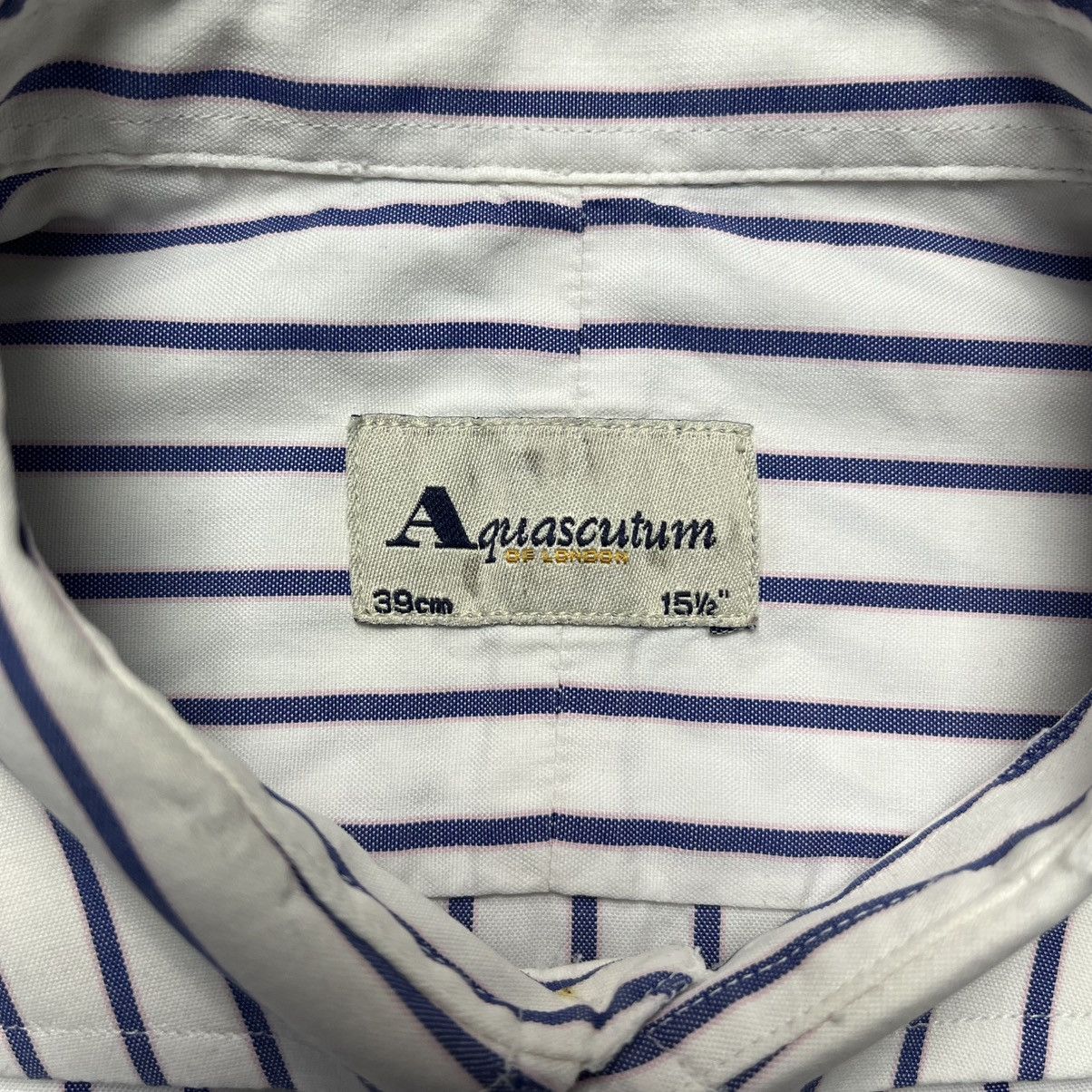 Aquascutum × Designer × Vintage Vintage Aquascutum Striped Shirt Button Up Streetwear Size US M / EU 48-50 / 2 - 3 Thumbnail