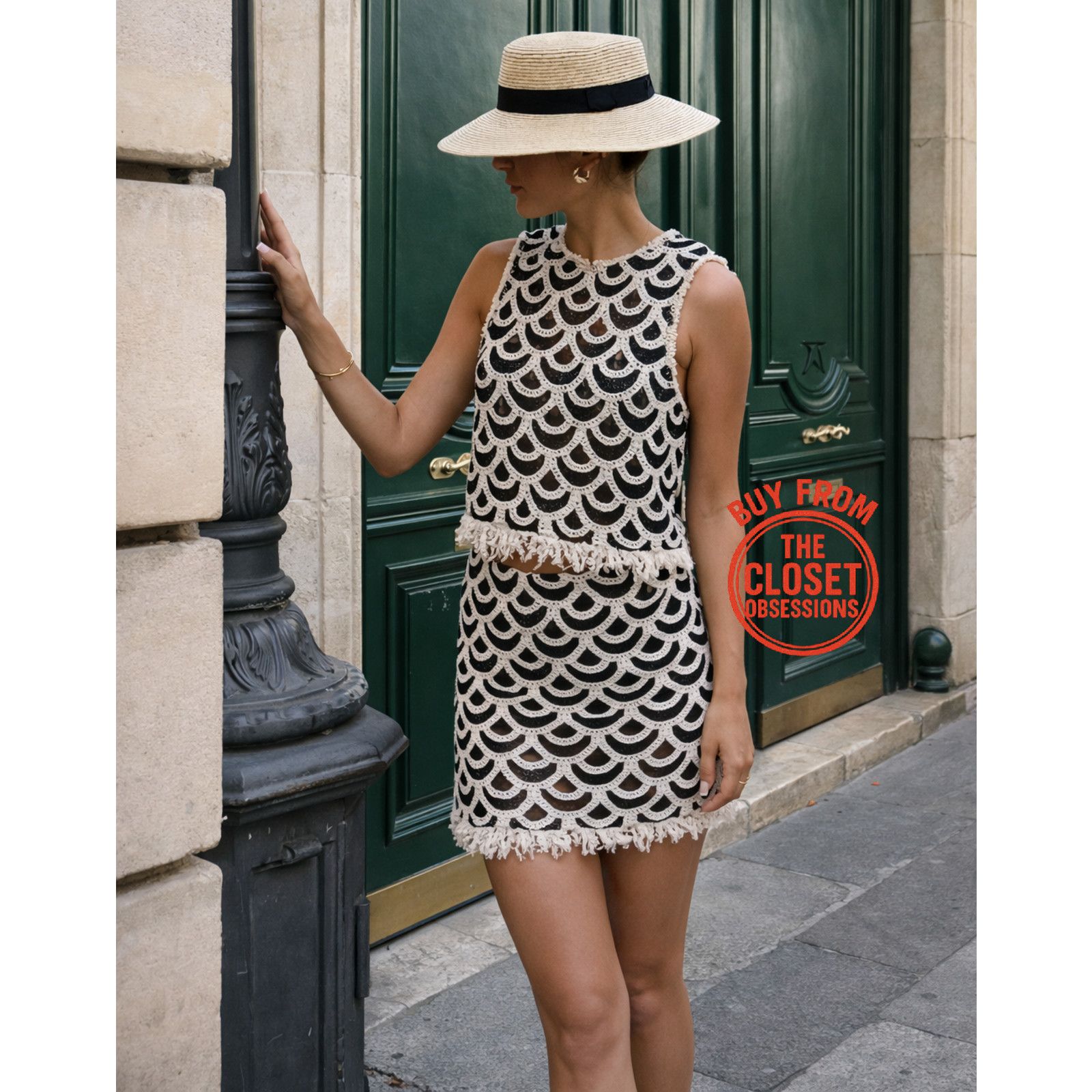 Mango Mango Crochet Co-Ord Set Resort Mini Skirt NWT Size L / US 10 / IT 46 - 6 Thumbnail