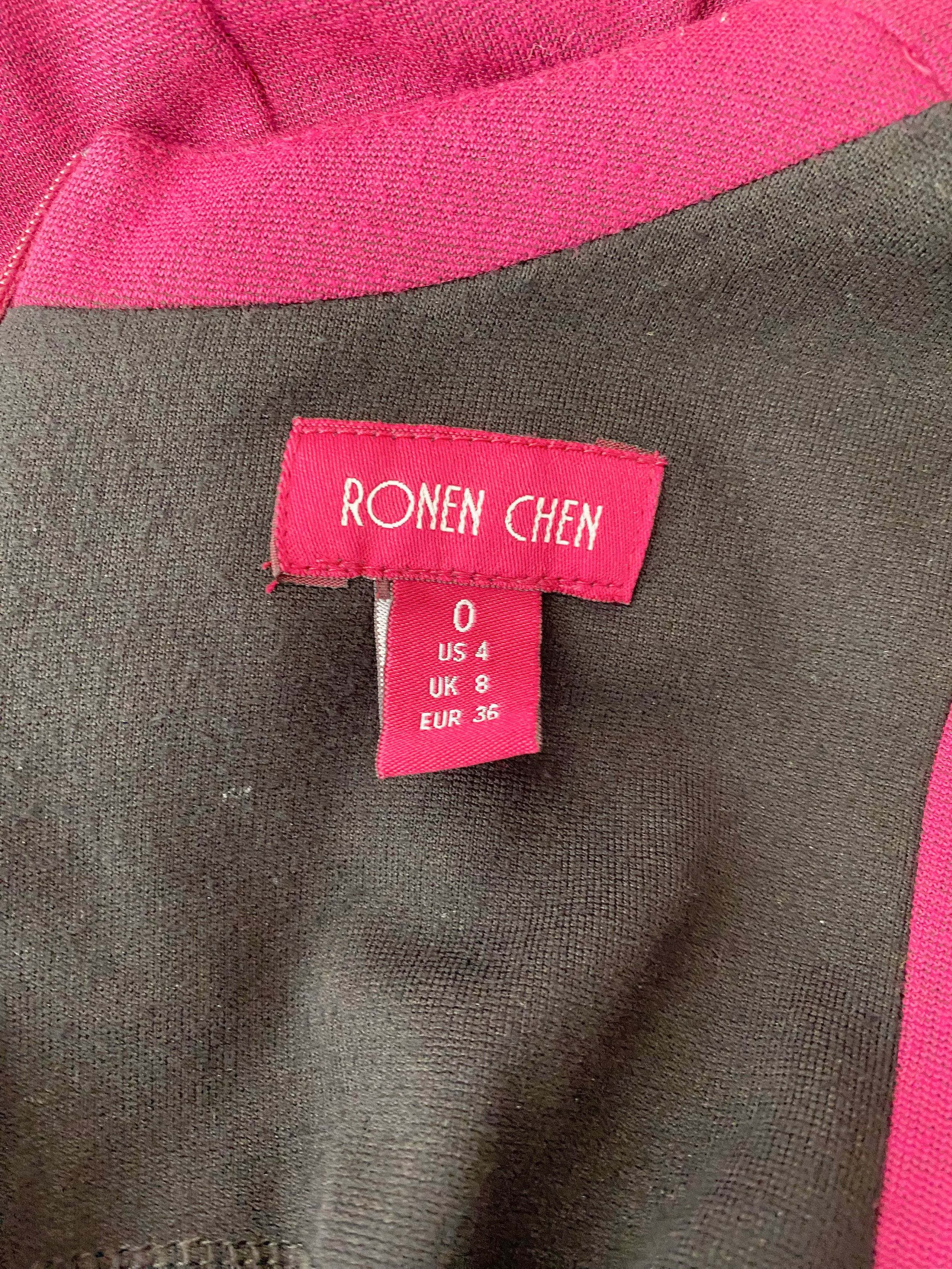 Vintage Ronen Chen - Deep Magenta Bodycon Sleeveless Dress Size S / US 4 / IT 40 - 8 Thumbnail