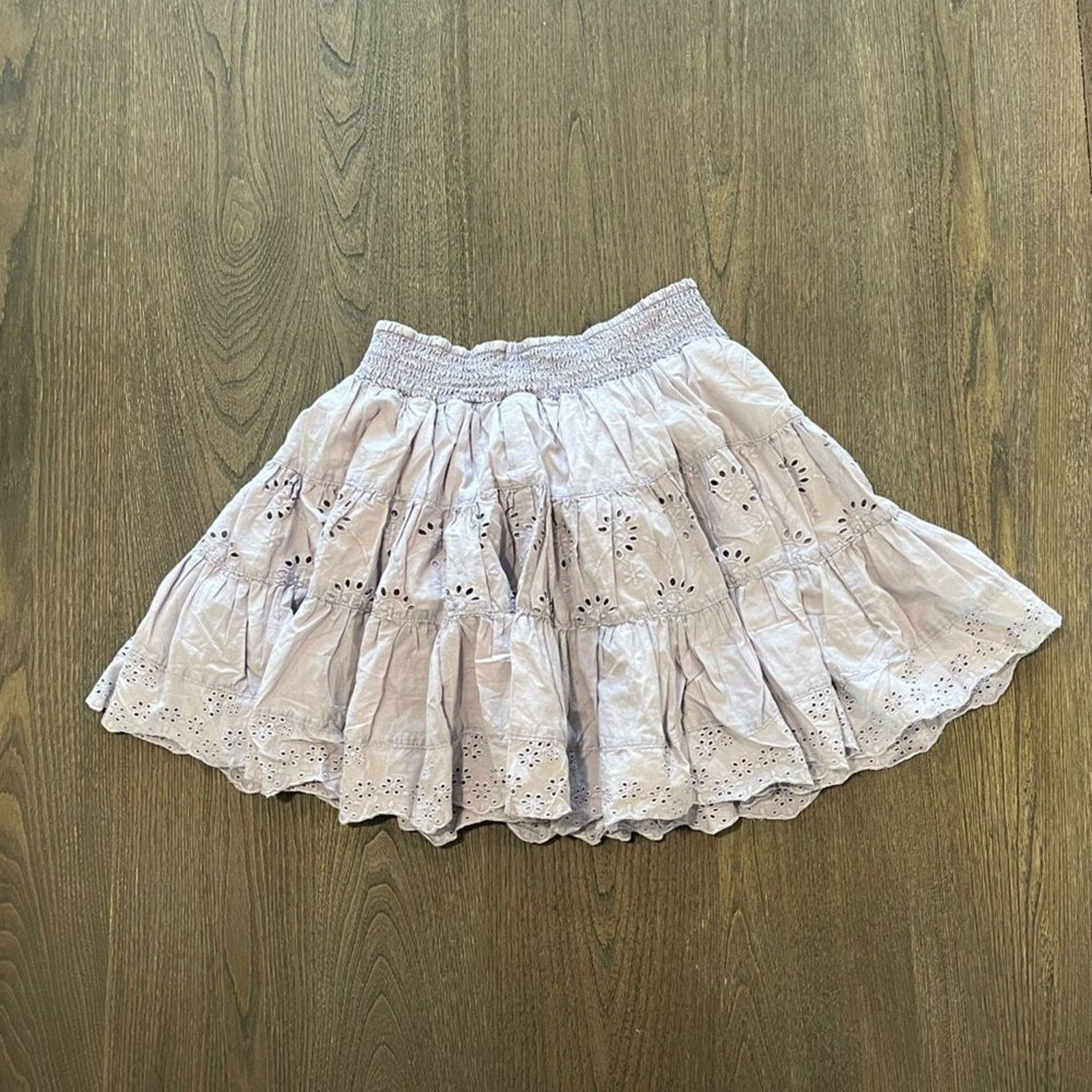 Guess NWOT Guess Lilac Purple Eyelet Lace Mini Skirt Size S Size 26" / US 2 / IT 38 - 5 Thumbnail