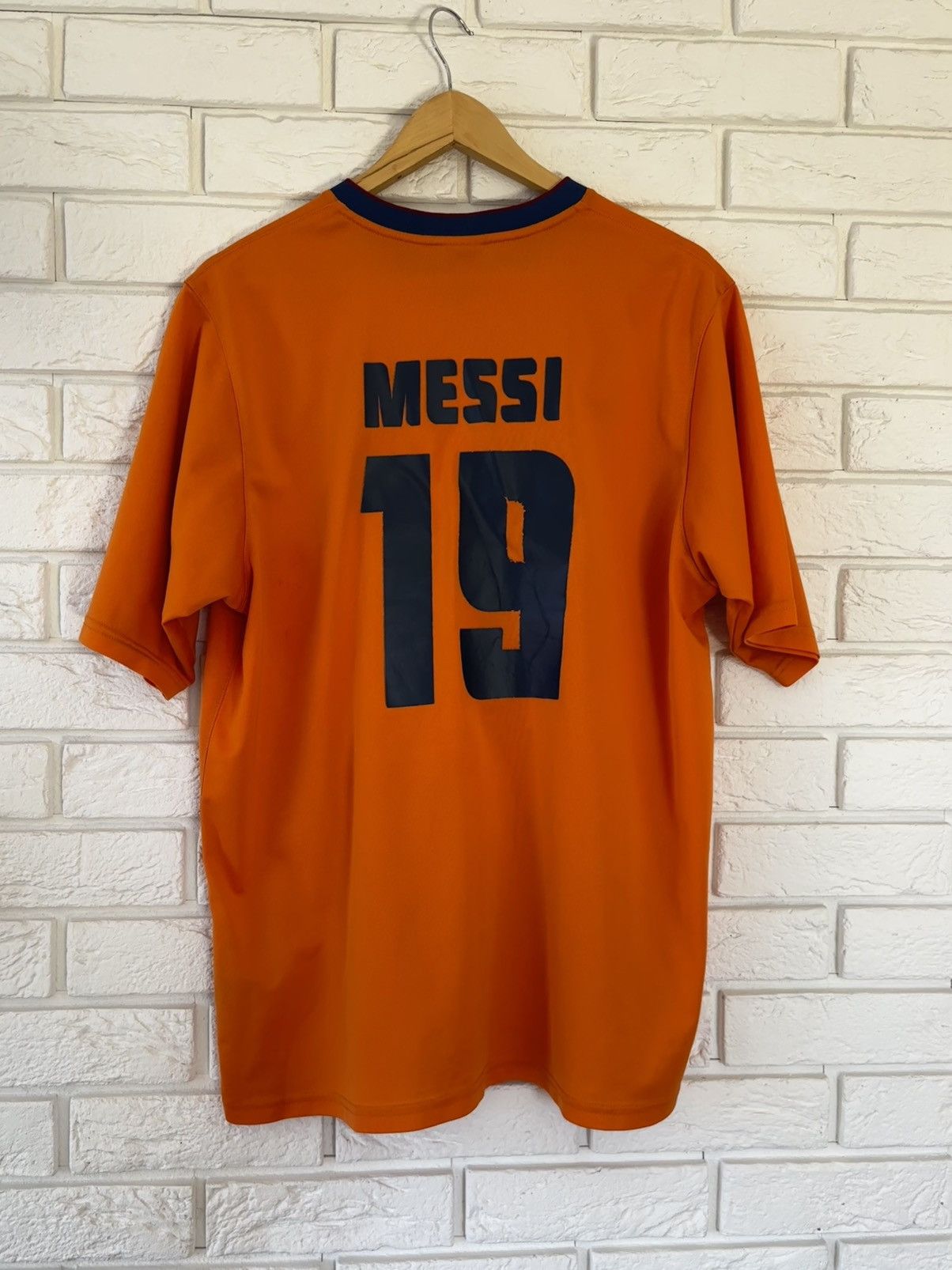 Nike Lionel Messi #19 FC Barcelona 2007/08 Nike Away Jersey Size US XXL / EU 58 / 5 - 2 Thumbnail