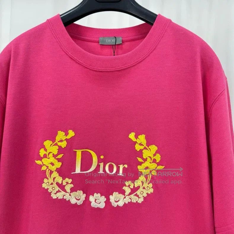 Dior Dior Embroidered Floral Short Sleeve Tee. Size US L / EU 52-54 / 3 - 3 Thumbnail