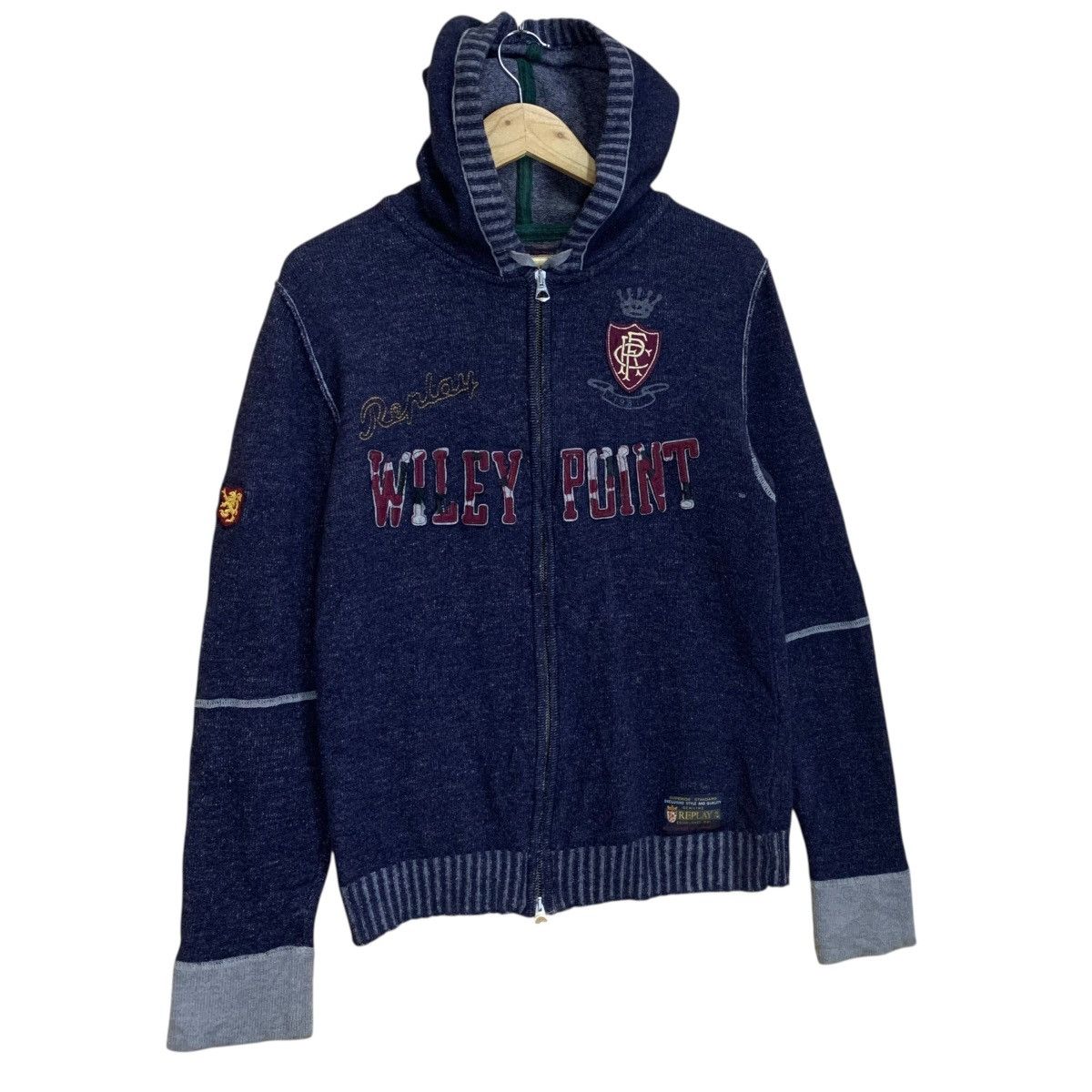 Replay Replay Big Logo Zipper Hoodie Knit Size US M / EU 48-50 / 2 - 2 Thumbnail