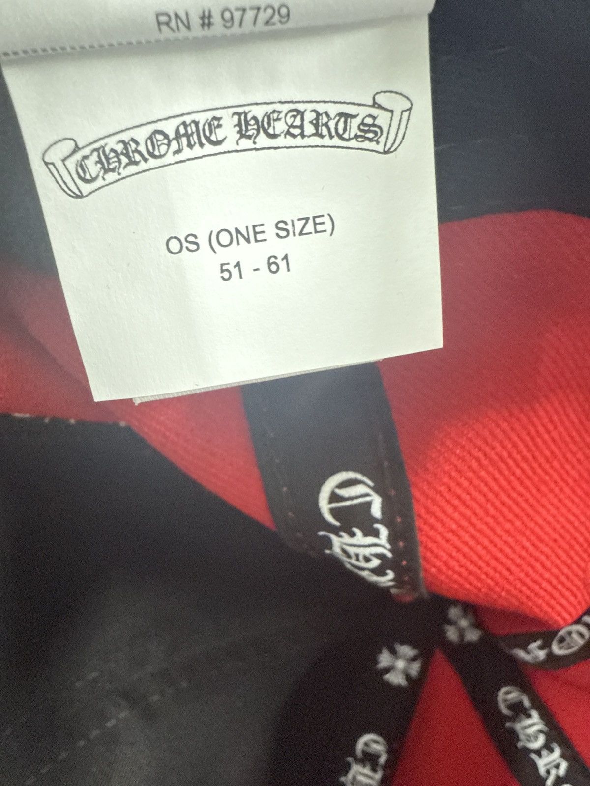 Chrome Hearts CHROME HEARTS LETTER HAT RED WHITE Size ONE SIZE - 6 Thumbnail