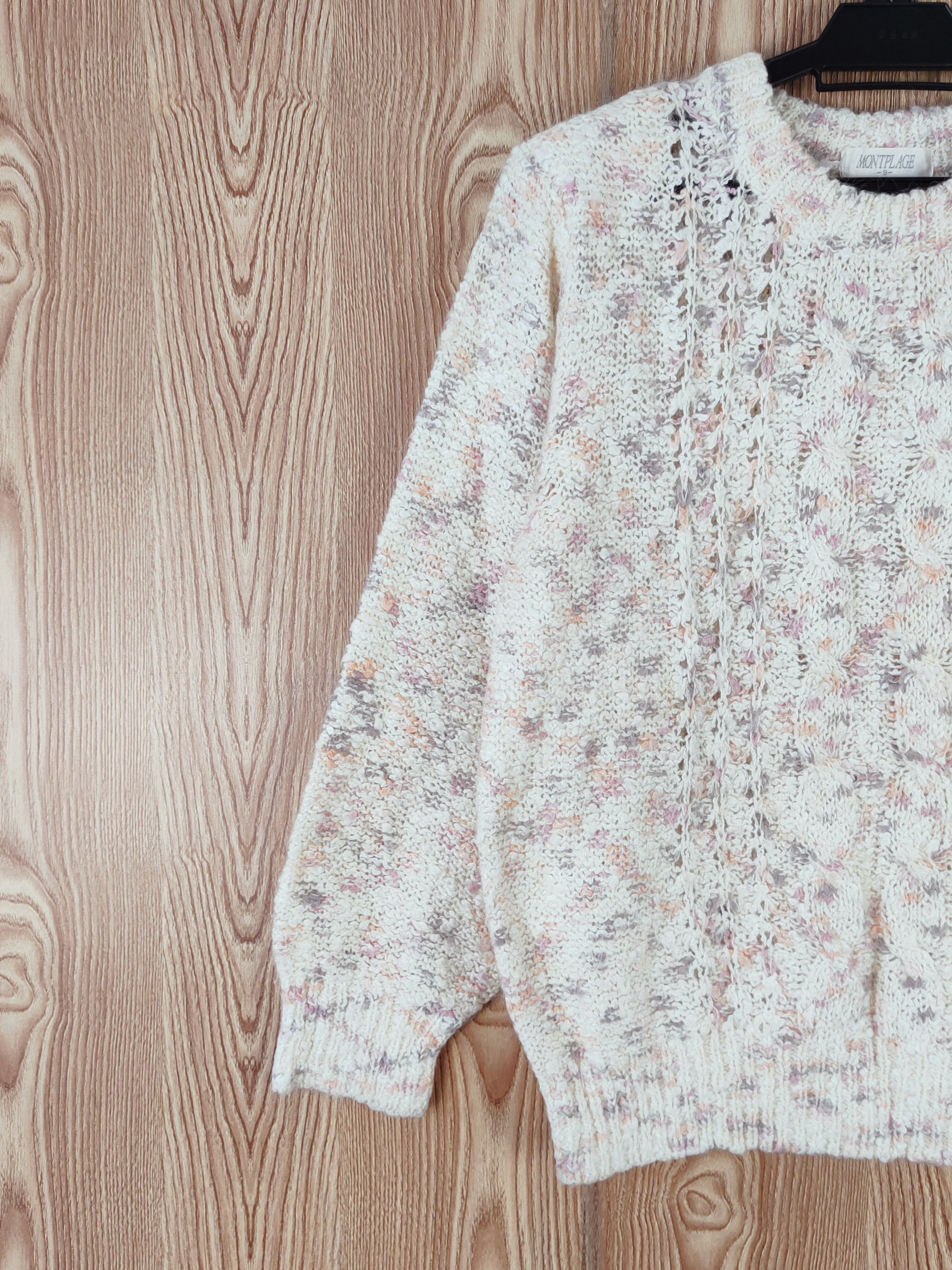 Japanese Brand × Vintage Montplage Cream Knitwear Sweatshirts #W250 Size M / US 6-8 / IT 42-44 - 3 Thumbnail