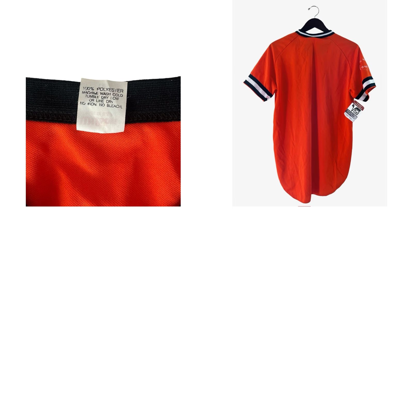 Wilson VINTAGE Wilson T-Shirt Mens L Orange 90s USA Made Short Sleeve V-Neck NOS NWT Athletic Tee Shirts Size US L / EU 52-54 / 3 - 8 Thumbnail