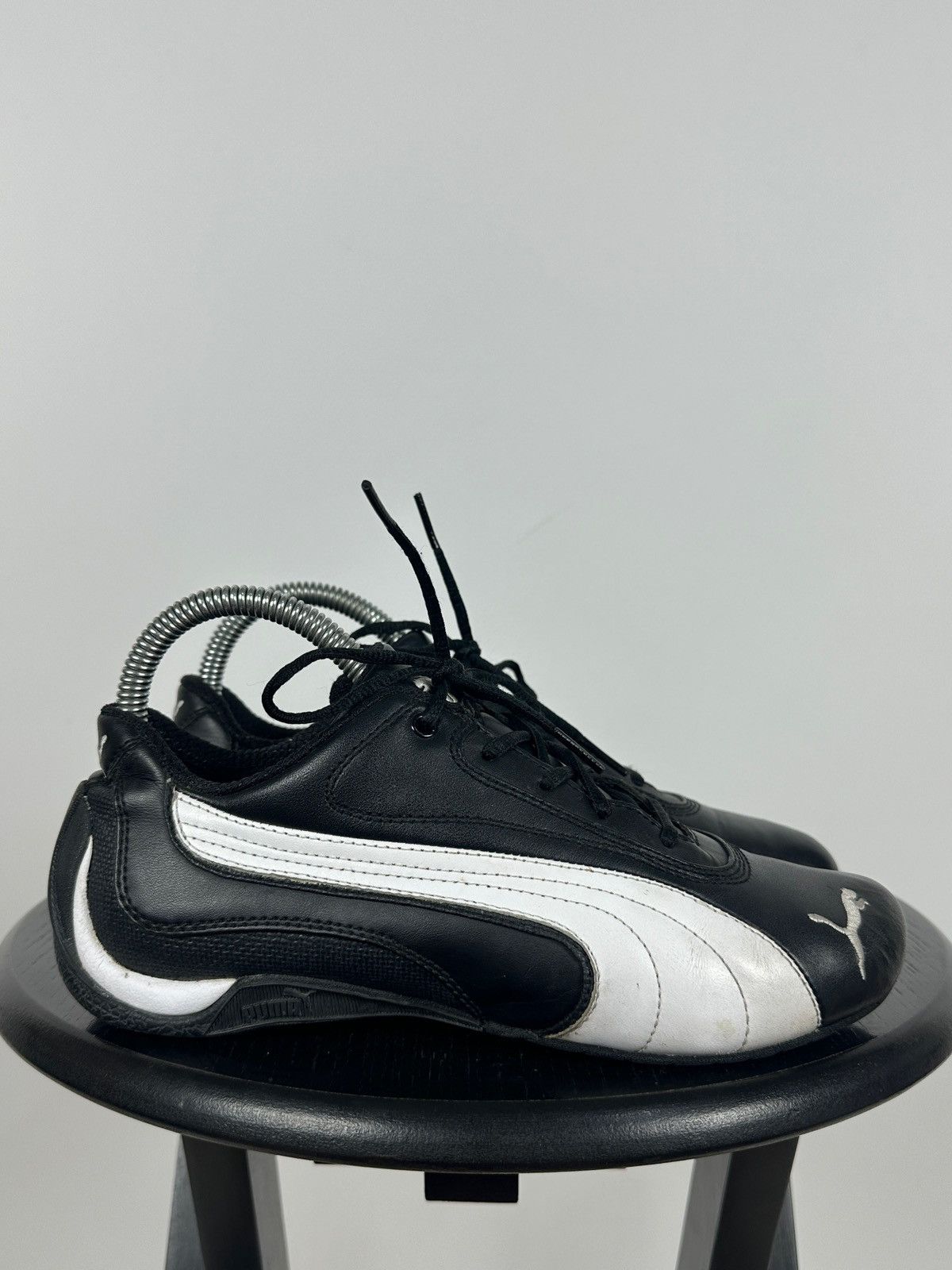 Puma Vintage Puma Speedcat Black/White Leather Y2K Sneakers Size US 5 / IT 35 - 4 Thumbnail