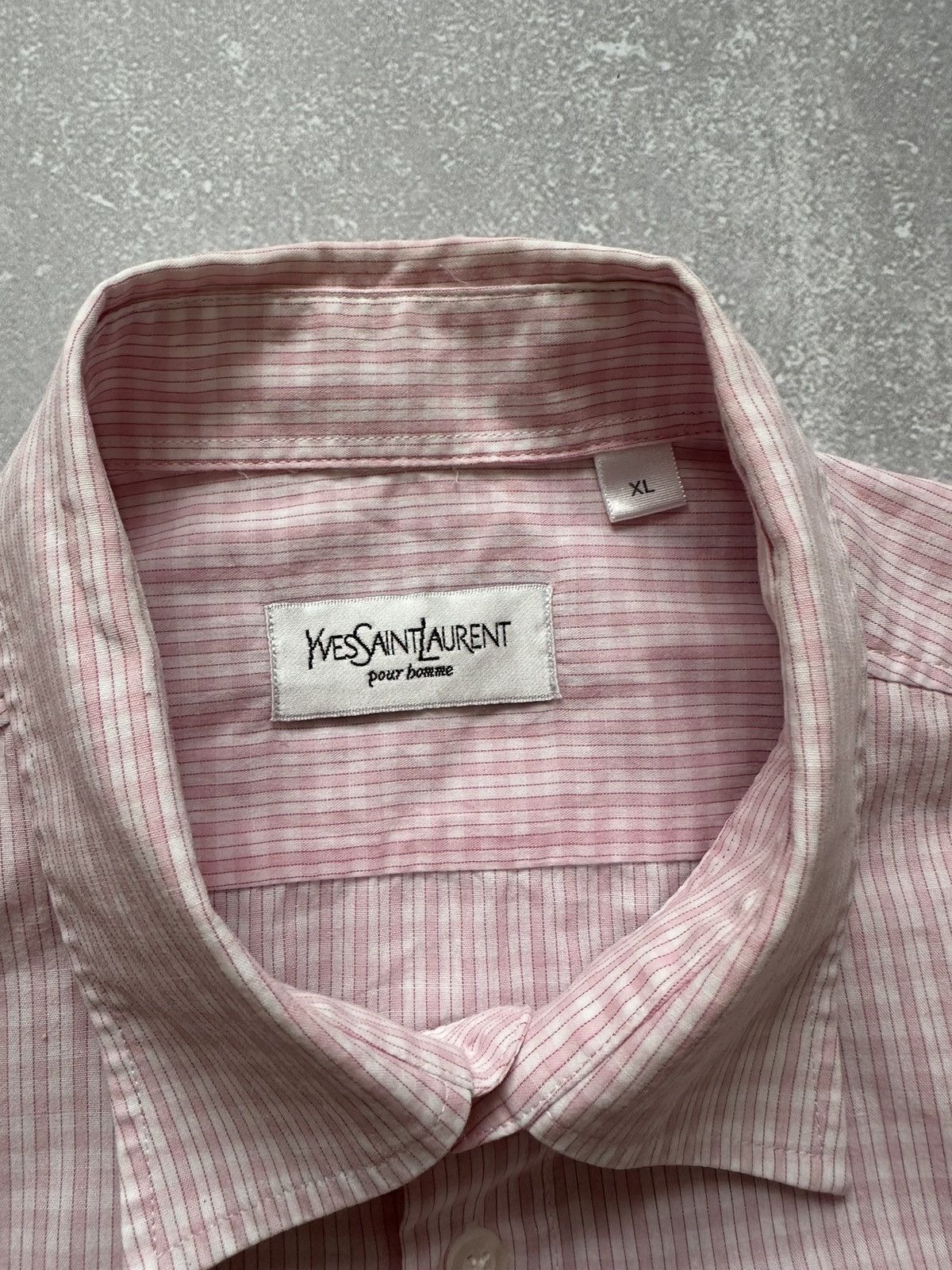 Vintage × Yves Saint Laurent Shirts Short Sleeve YSL Yves Saint Laurent Vintage Size XL Size US XL / EU 56 / 4 - 4 Thumbnail