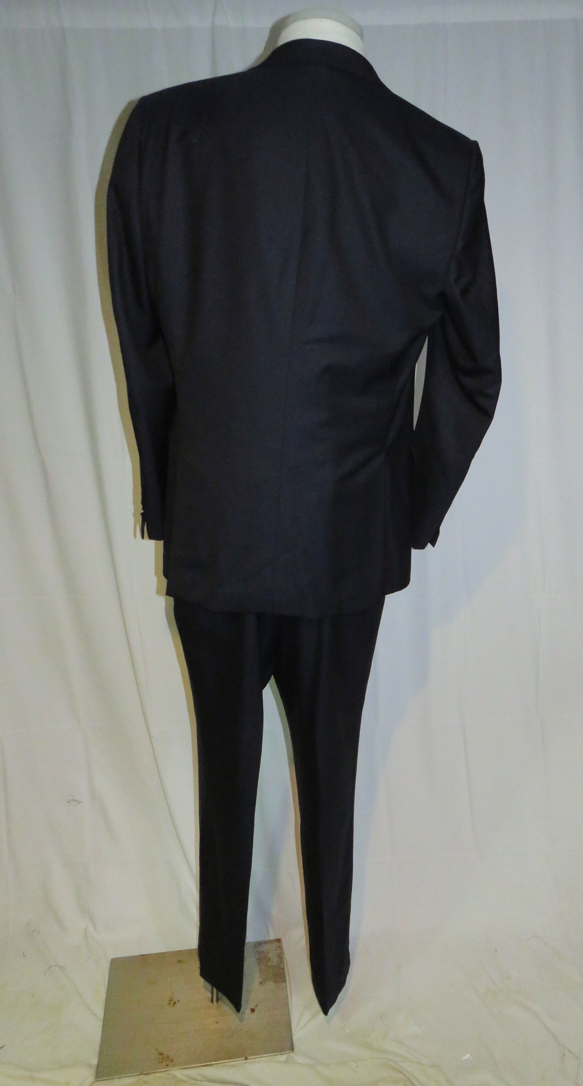 Ermenegildo Zegna Su Misura Exclusive 15milmil15 Navy Three Piece Suit 46L Size 46L - 2 Thumbnail