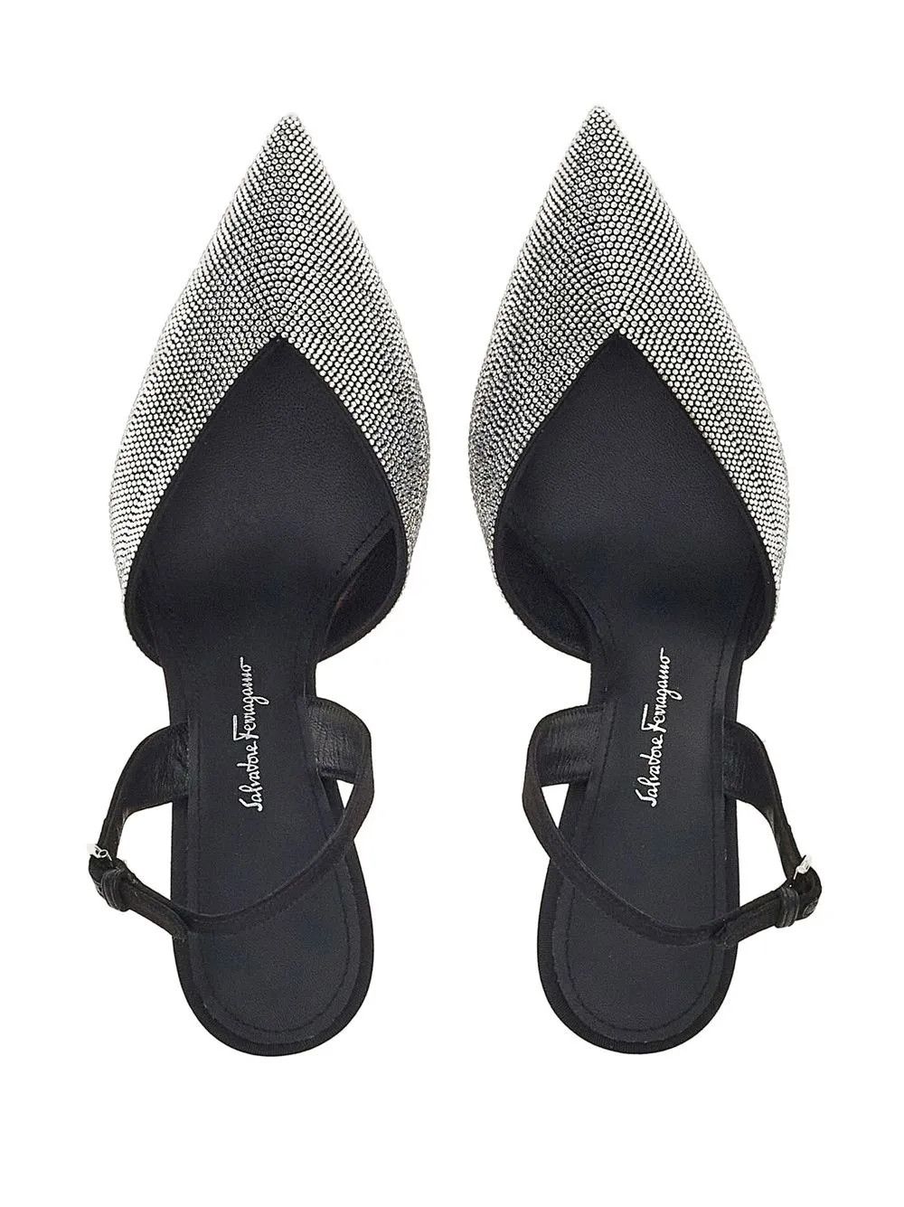 Salvatore Ferragamo o1y0426 Slingback Pumps in Silver/Black Size US 5 / IT 35 - 4 Thumbnail
