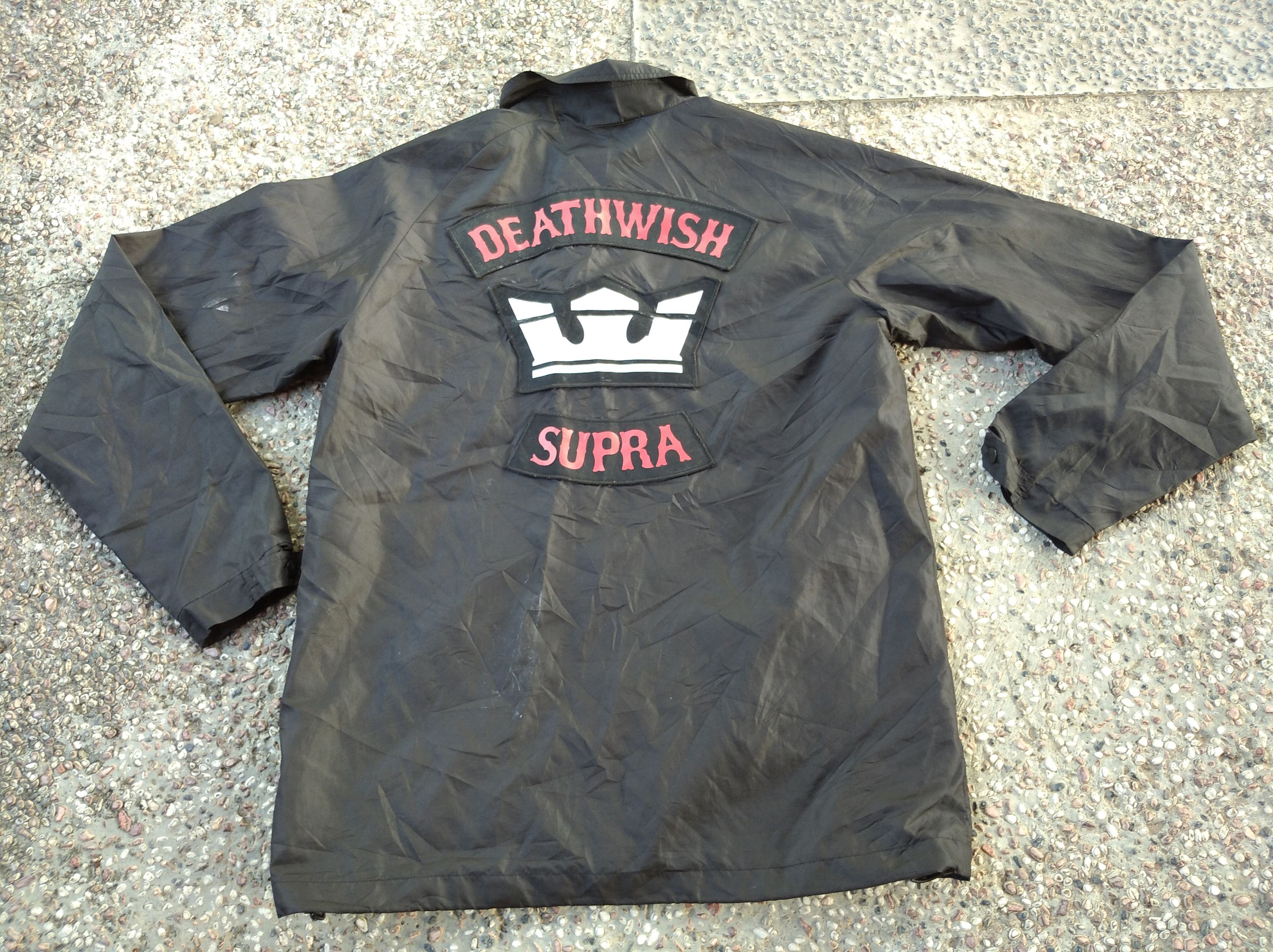 Japanese Brand × Supra Vintage supra X deathwish skateboard windbreaker jacket Size US M / EU 48-50 / 2 - 1 Thumbnail