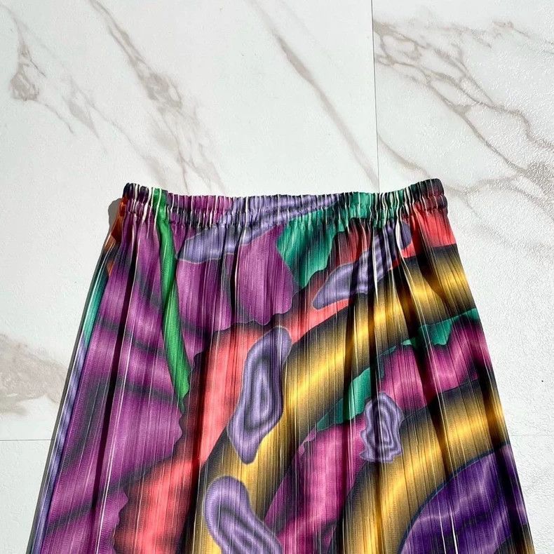 Issey Miyake Issey Miyake size:3 Colorful pleated skirt Size 31" - 8 Thumbnail