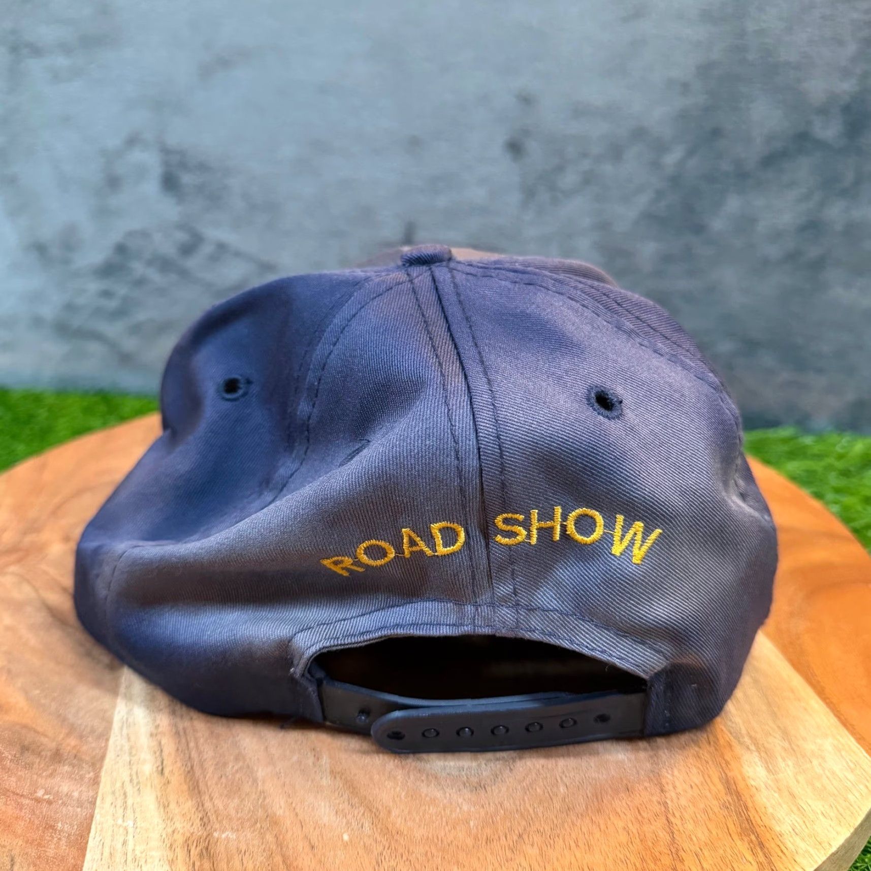 Vintage VINTAGE Otto KRWC AM 1360 Road Show Snapback Hat Navy Gold Radio Cap Mens Size ONE SIZE - 4 Thumbnail