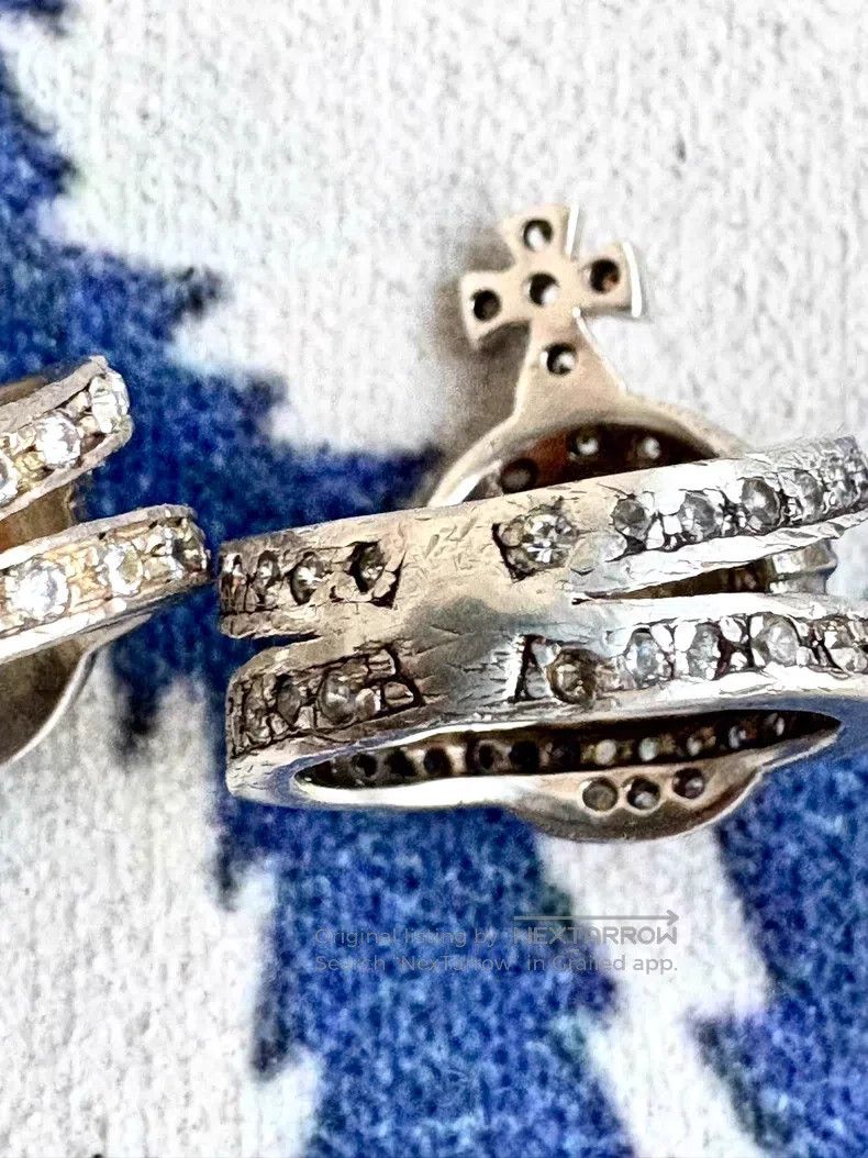 Vivienne Westwood Vivienne Westwood size XS Vintage Diamond-Encrusted Saturn Size ONE SIZE - 6 Thumbnail