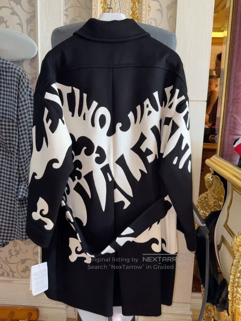 Valentino Valentino Black printed coat Size S / US 4 / IT 40 - 8 Thumbnail