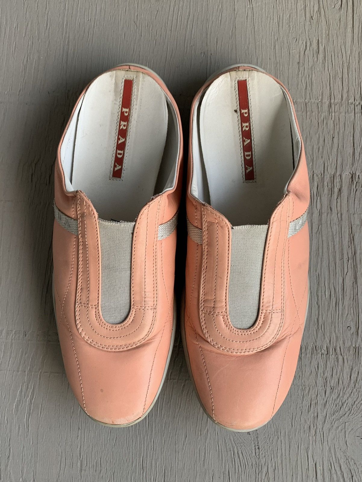 Prada × Vintage 2000s Prada Mules Y2K Sport Slip On Sneaker S/S Sport 3308 Size US 7.5 / IT 37.5 - 5 Thumbnail
