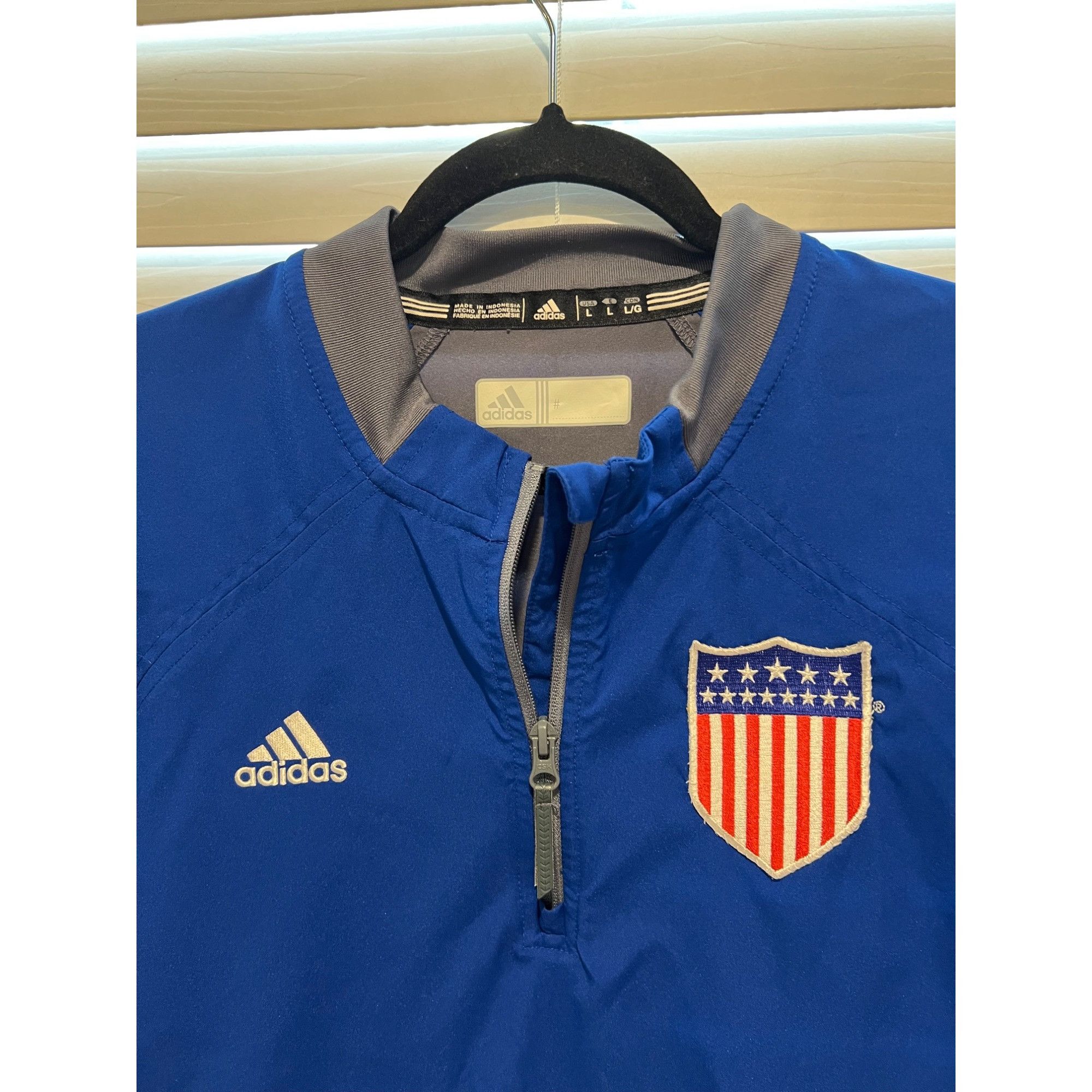 Adidas Adidas Team USA 1/4 Zip Pullover - Size L Size US L / EU 52-54 / 3 - 2 Thumbnail