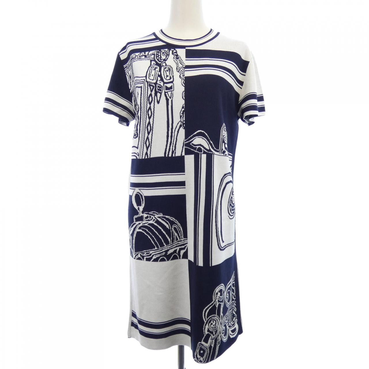 Hermes Hermes Hermes EN DESORDRE FINESSE silk blend dress Textile Dresses DUTY FREE for USA Size ONE SIZE - 1 Thumbnail