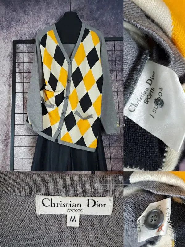 Dior Dior Gray Wool Logo Embroidered Sweater . Size M / US 6-8 / IT 42-44 - 2 Thumbnail