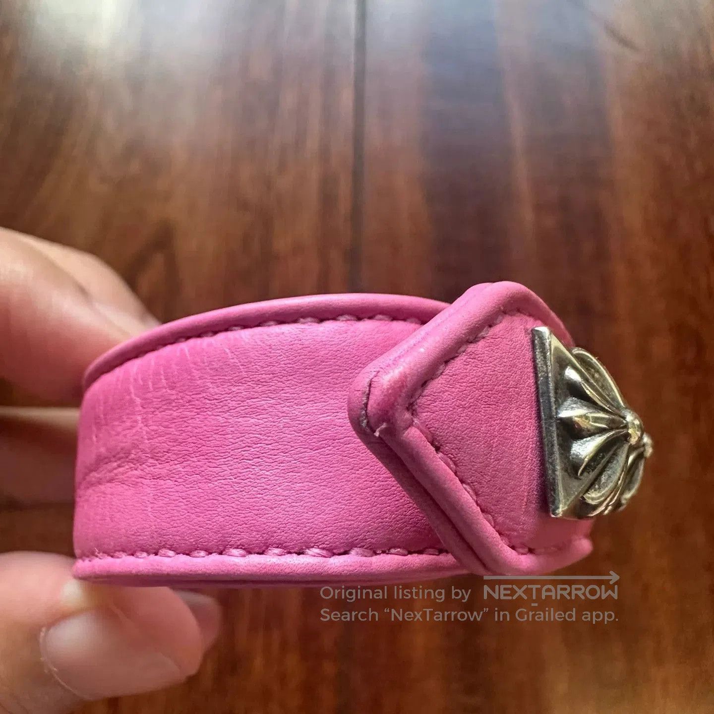 Chrome Hearts Chrome Hearts Limited Pink Leather Bracelet. Size ONE SIZE - 6 Thumbnail