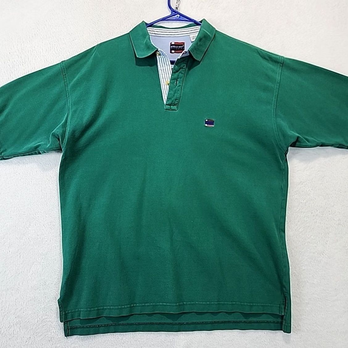 Bugle Boy VINTAGE Bugle Boy Logo Polo Shirt Green XL Men’s Regular Short Sleeve Cotton 1990s Retro Preppy Size US XL / EU 56 / 4 - 4 Thumbnail