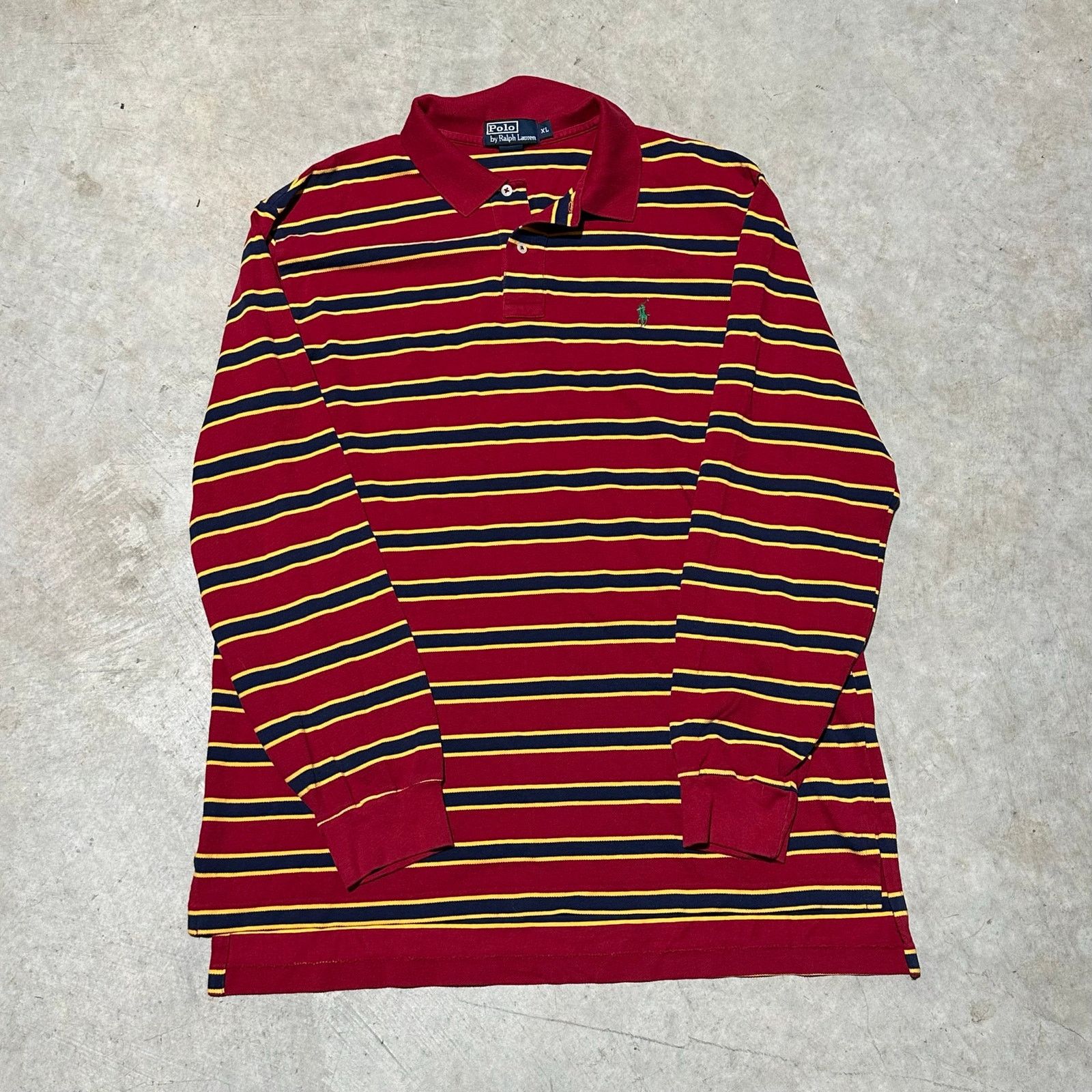 Polo Ralph Lauren Vintage Y2K Polo Striped Rugby size XL Size US XL / EU 56 / 4 - 1 Thumbnail