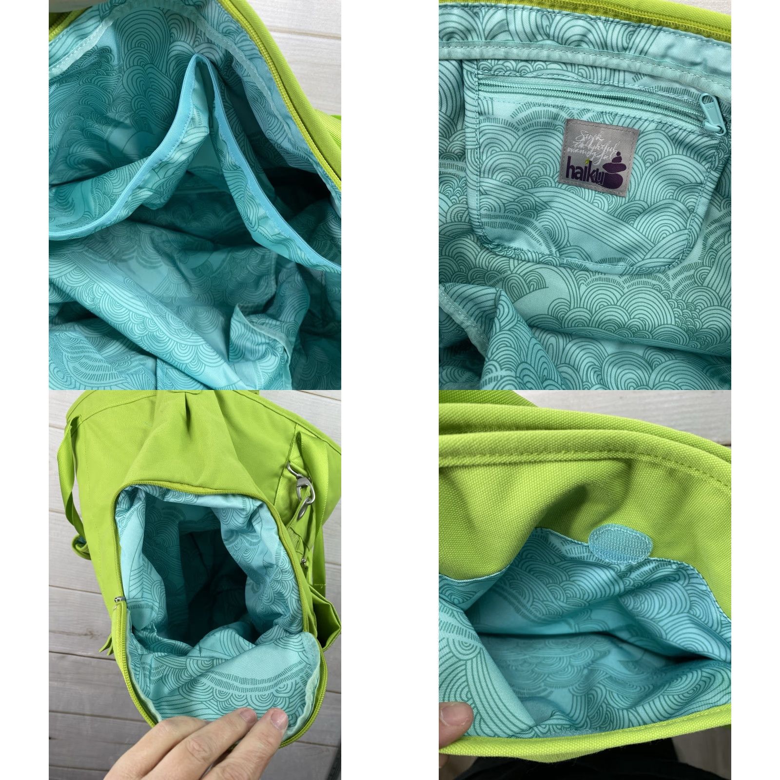 Haikure HAIKU Travel Bag Dual Straps Carry On Shoulder Tote Colorful Floral Canvas Green Extra Large Women Duffle Travel Carry On Vacay Size ONE SIZE - 9 Thumbnail