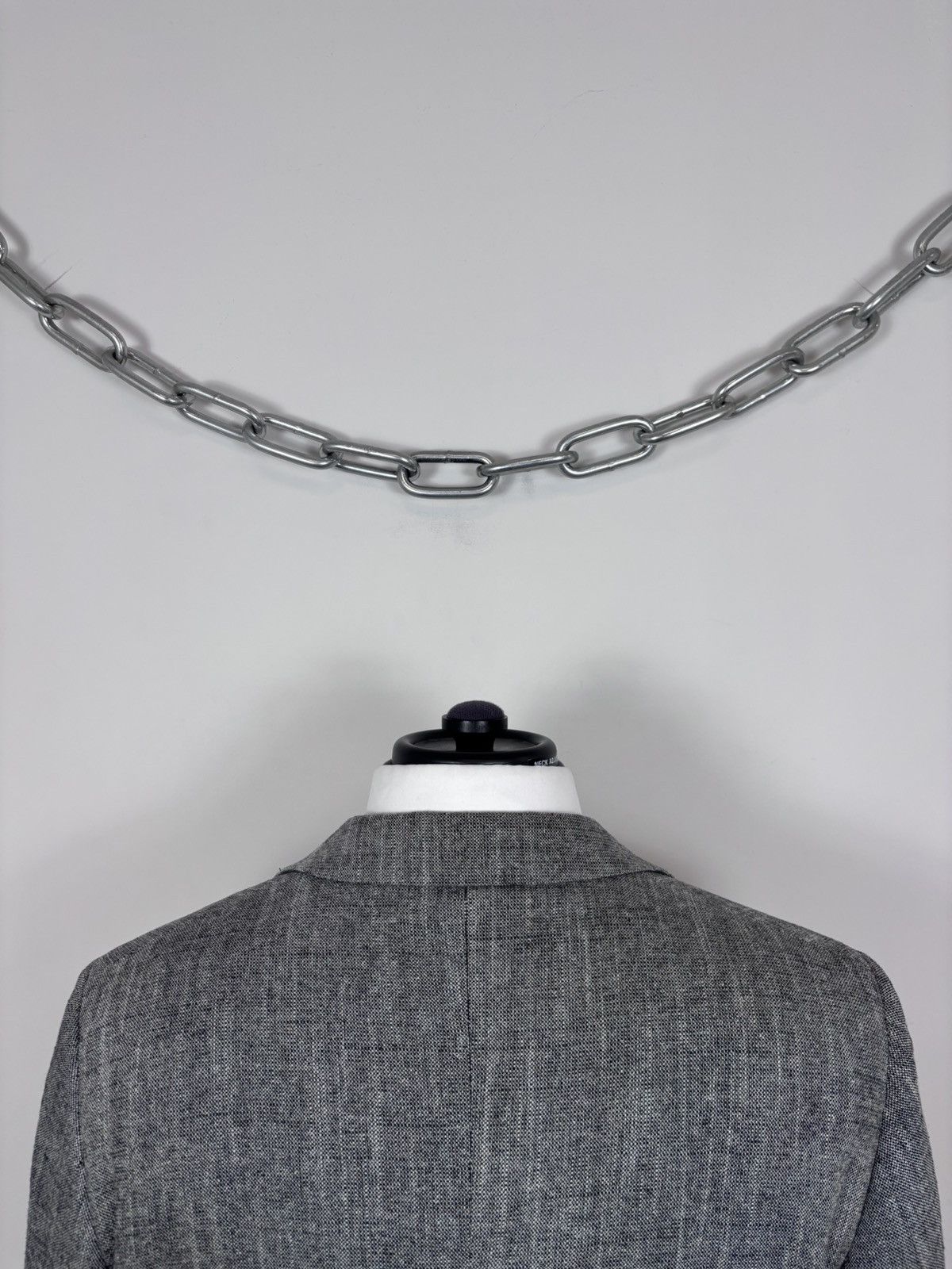 Ermenegildo Zegna Ermenegildo Zegna Soft Grey Textured Silk Blazer Jacket Size 44R - 10 Thumbnail