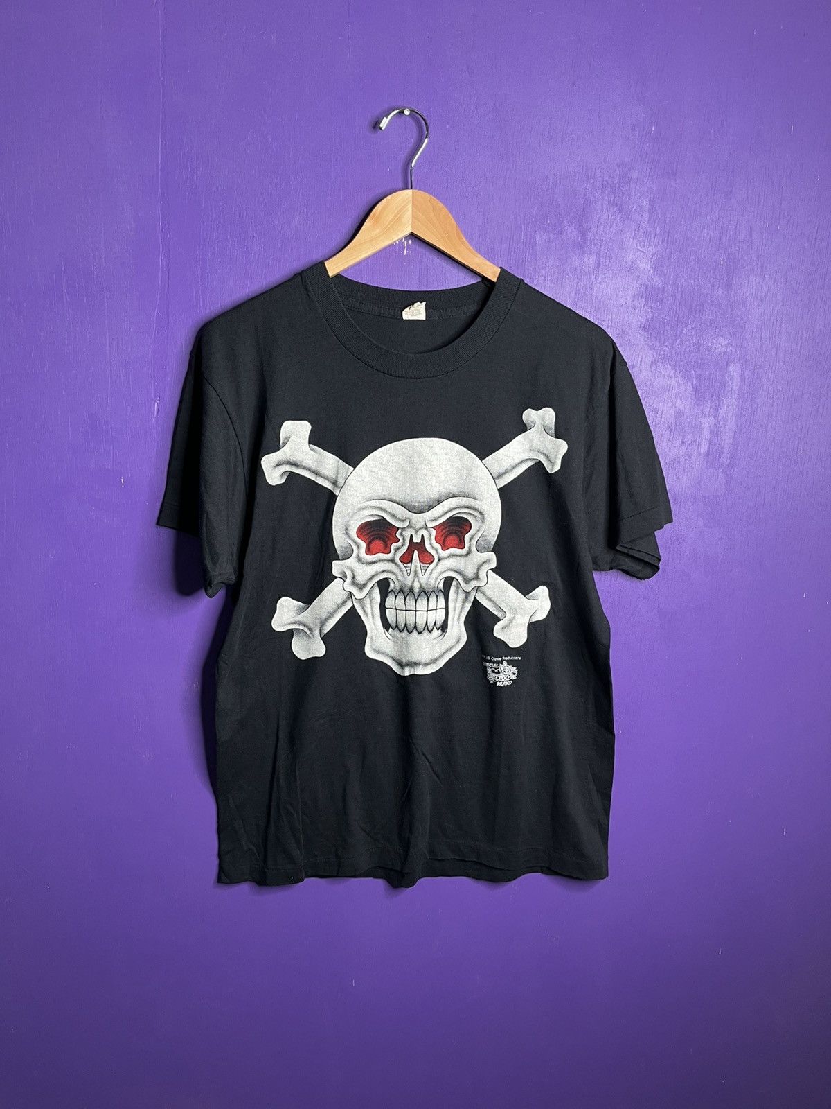 Vintage Vintage 1991 JD Crowe art tattoo brand skull t-shirt Size US L / EU 52-54 / 3 - 1 Thumbnail