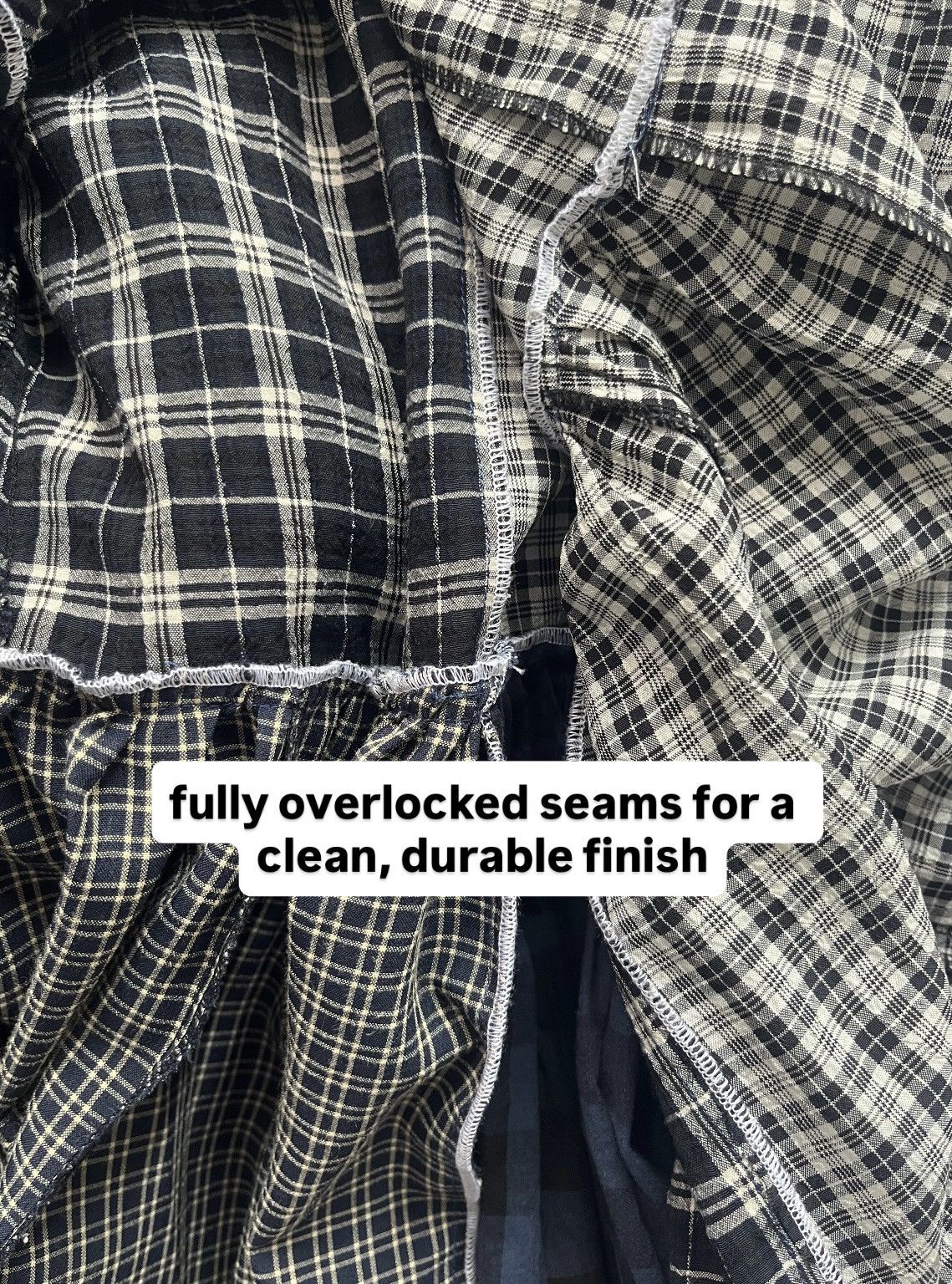 Custommade upcycled asymmetrical sleeves plaid midi dress with tulle Size S / US 4 / IT 40 - 6 Thumbnail