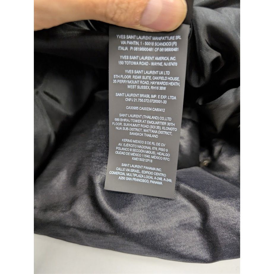 Saint Laurent Paris o1rshd1 Canvas Tech Maxi Coat in Black Size US M / EU 48-50 / 2 - 22 Thumbnail