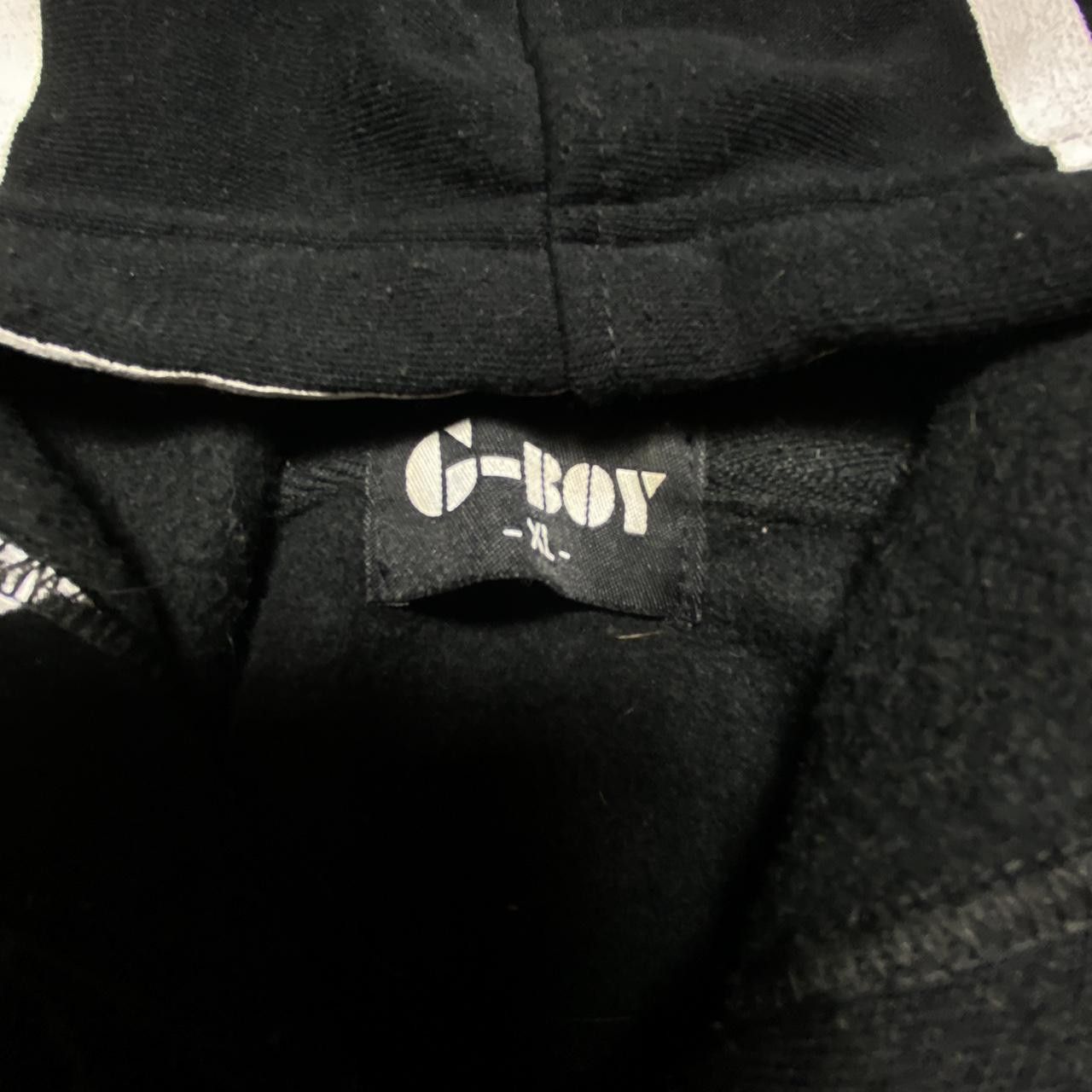Japanese Brand 00s Striped Boxy Hoodie Black/White XL Size US XL / EU 56 / 4 - 3 Thumbnail