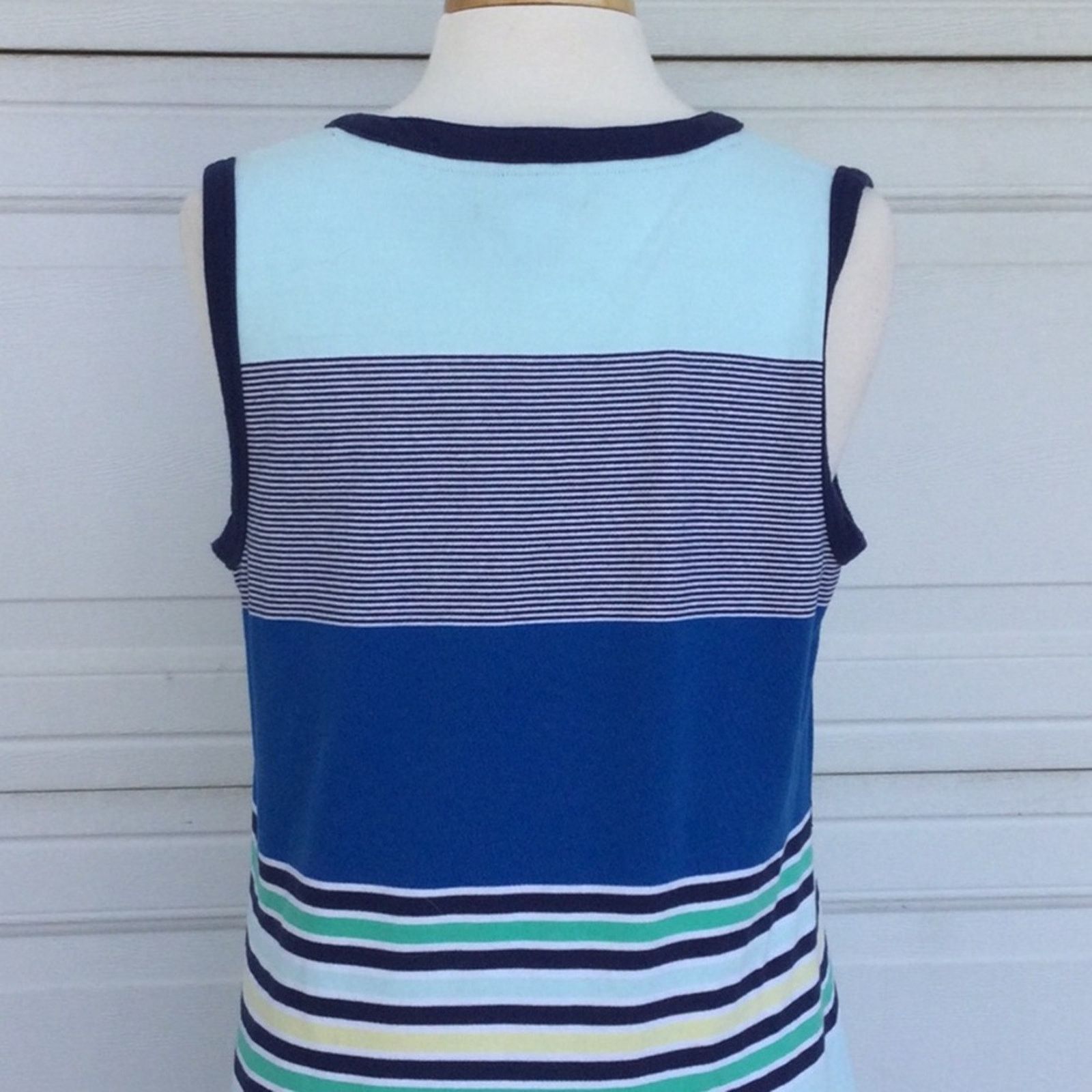 Other Liz Claiborne Weekend Stripe Sleeveless Midi Dress Size LT Size L / US 10 / IT 46 - 8 Thumbnail