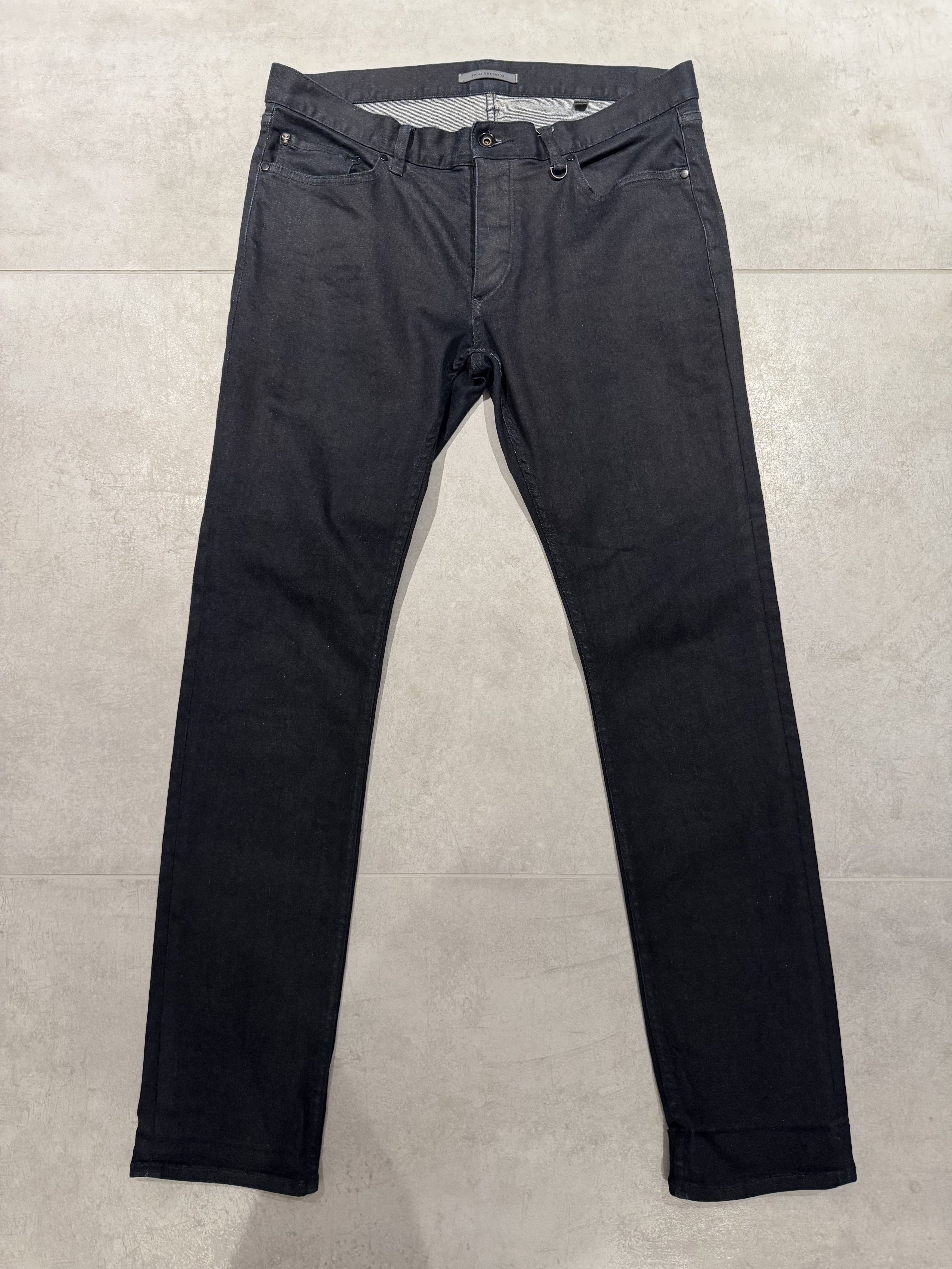 John Varvatos Dark Jeans Size US 33 - 2 Thumbnail