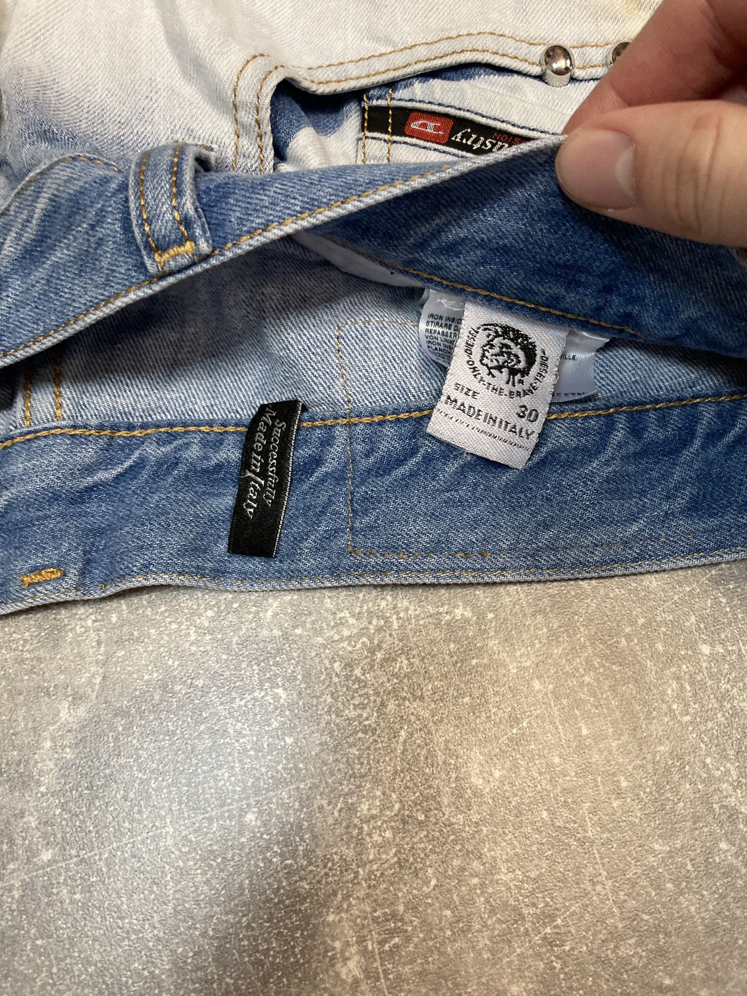 Diesel Diesel avant garde opium distressed cow pattern slim jeans Size US 31 - 7 Thumbnail