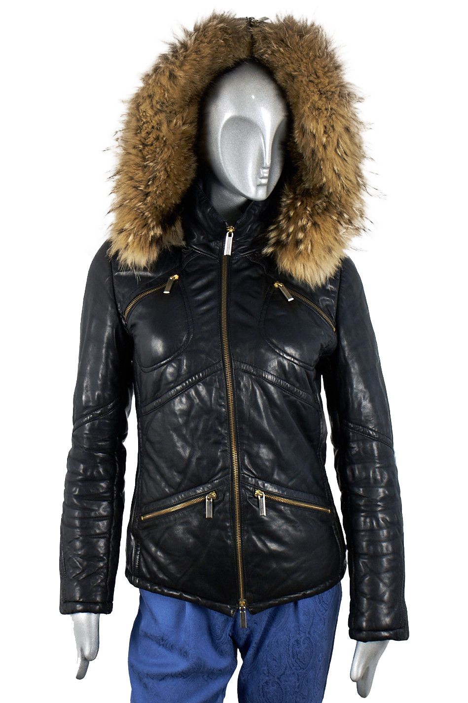 Other Y2K Italian leather down jacket Sergio Grazzini puffer Size S / US 4 / IT 40 - 3 Thumbnail