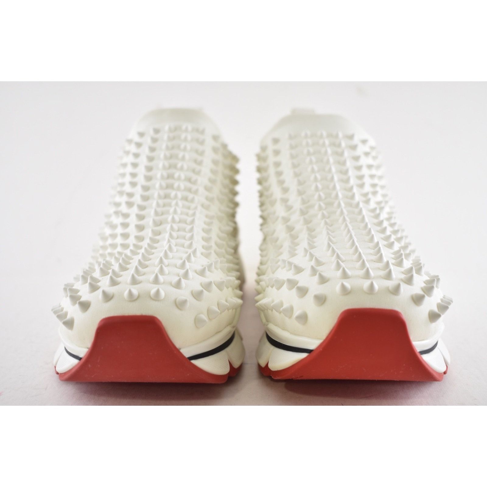 Christian Louboutin Christian Louboutin Mens Spike Sock 30 Neoprene White Low Size US 11 / EU 44 - 8 Thumbnail